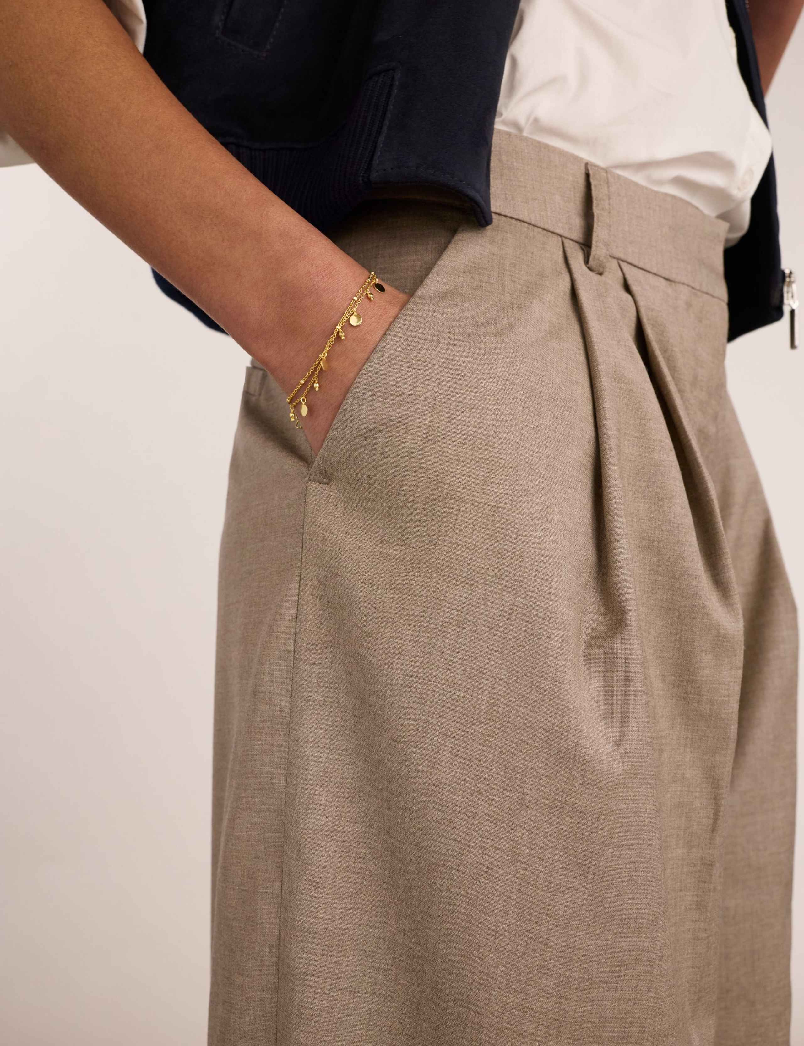 Pure Wool Wide Leg Trousers 3 of 5