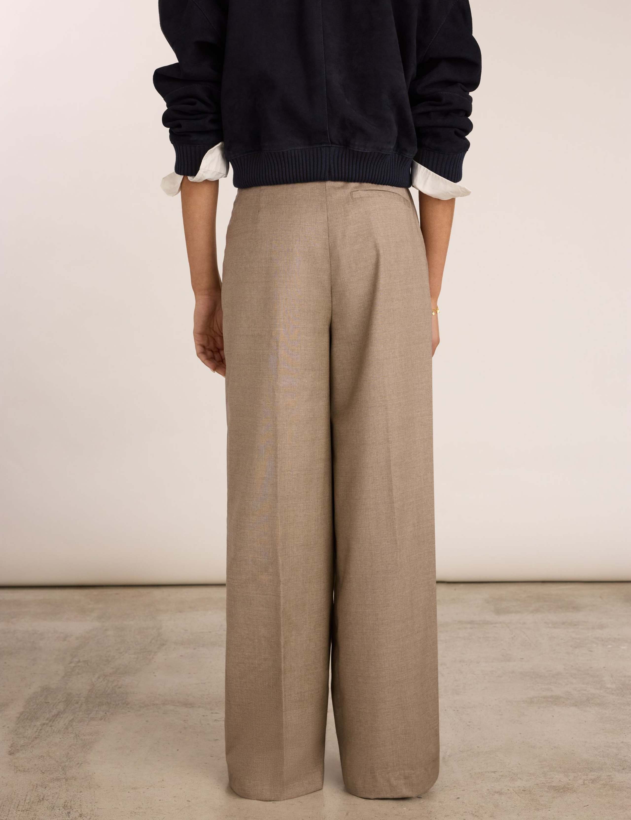 Pure Wool Wide Leg Trousers 4 of 5