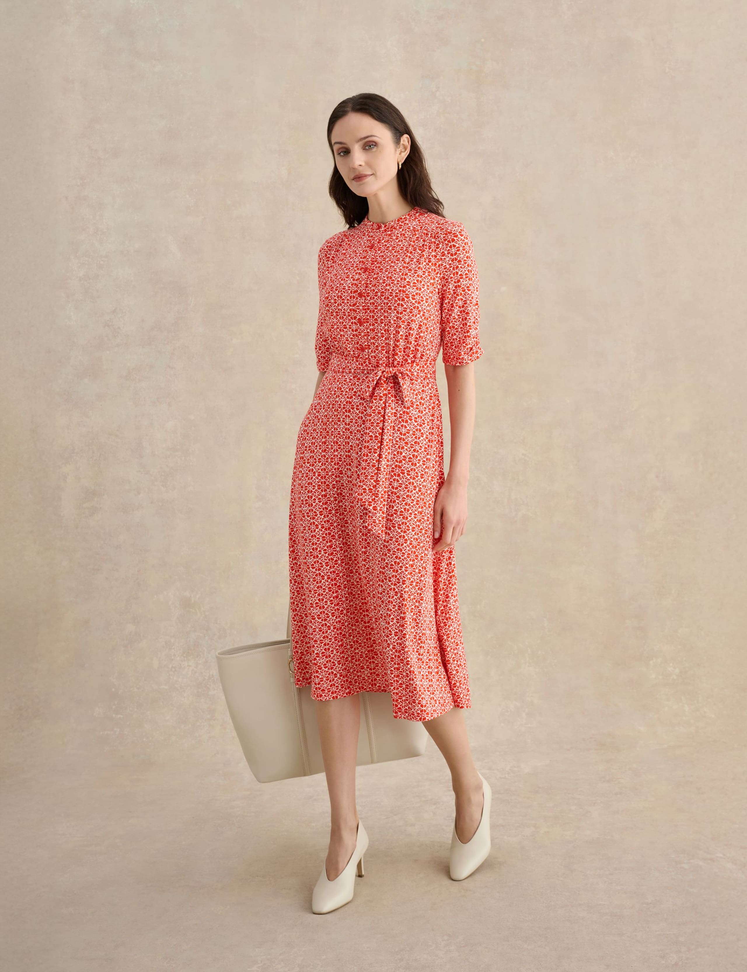 Jersey Geometric Knee Length Tea Dress 1 of 5