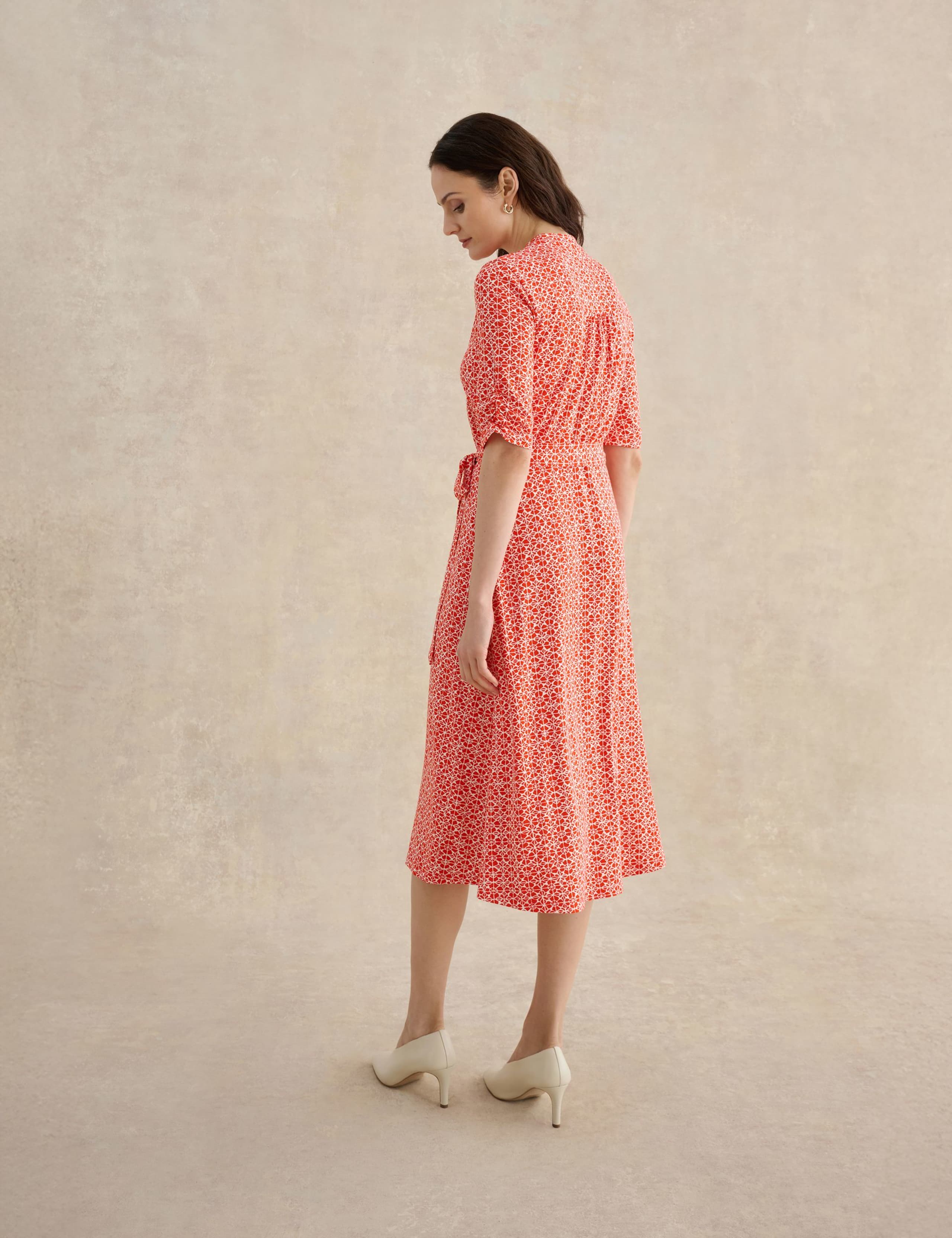 Jersey Geometric Knee Length Tea Dress 4 of 5