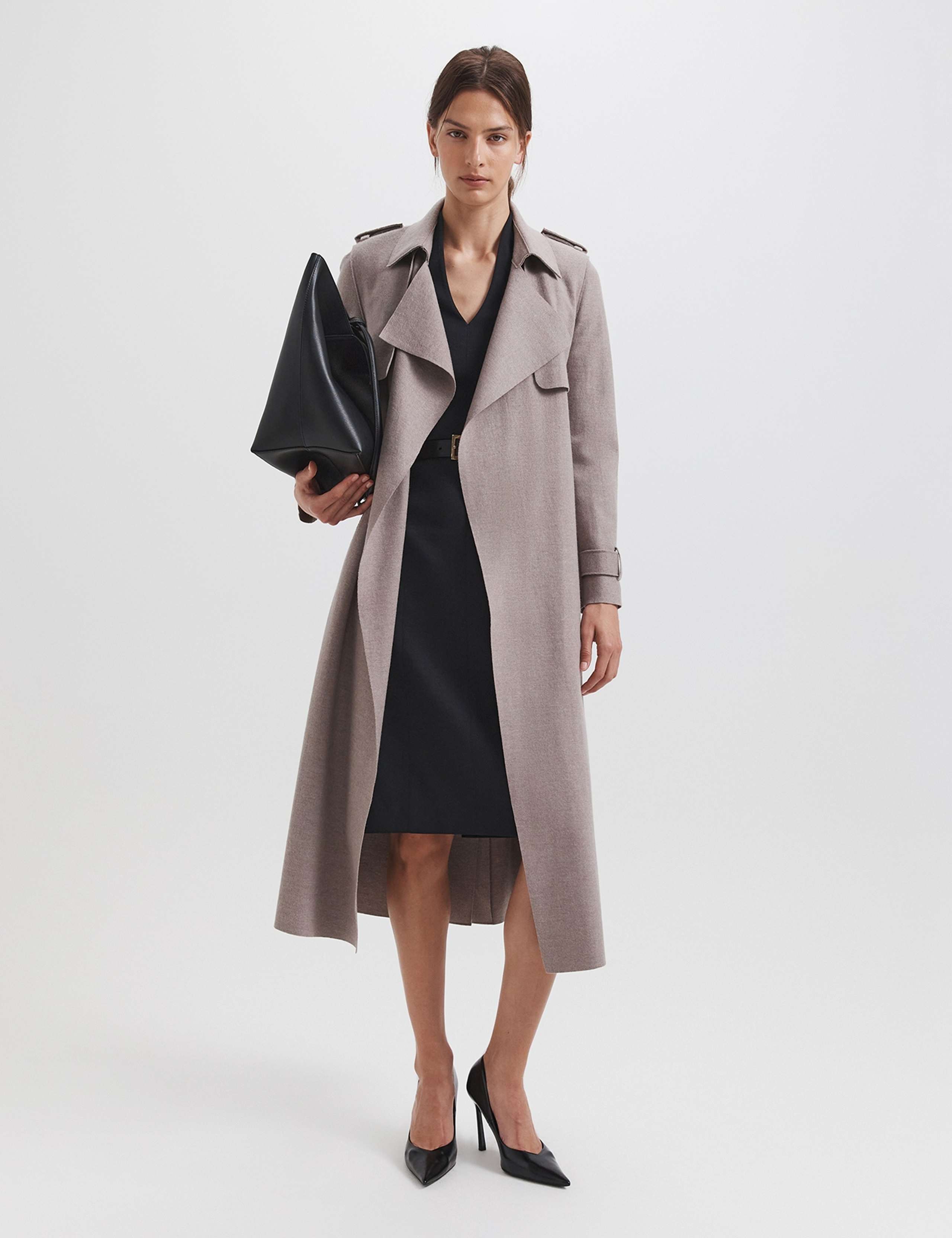 Pure Wool Collared Trench Coat 3 of 8