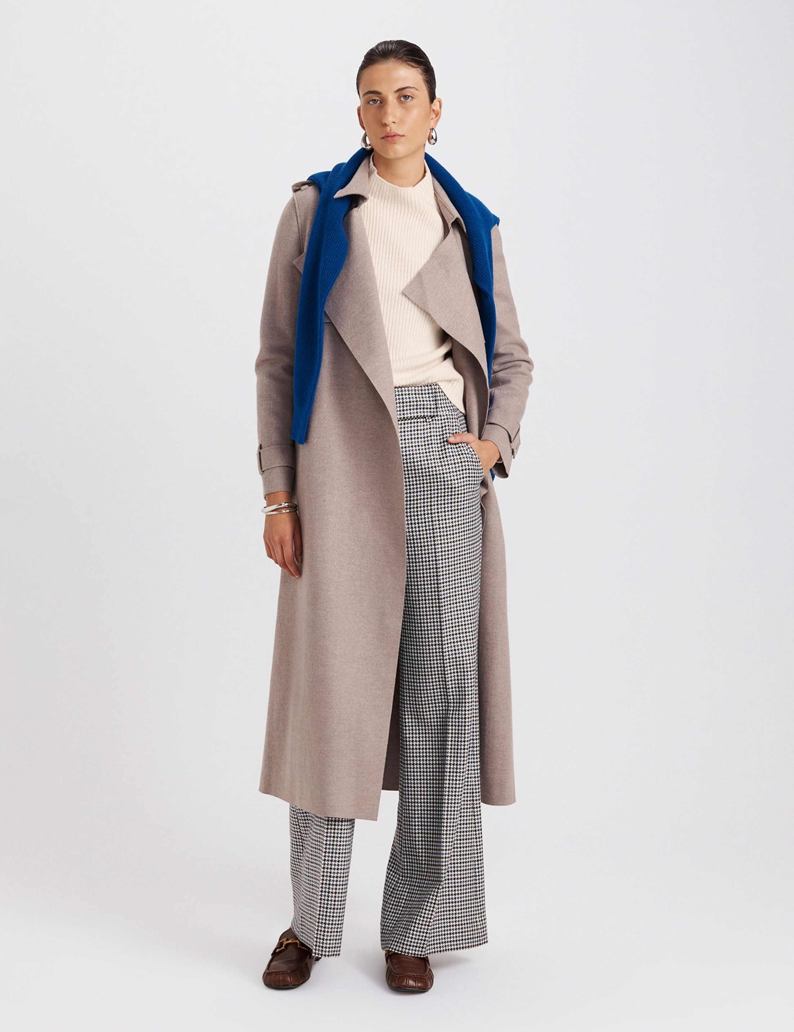 Pure Wool Collared Trench Coat 4 of 8
