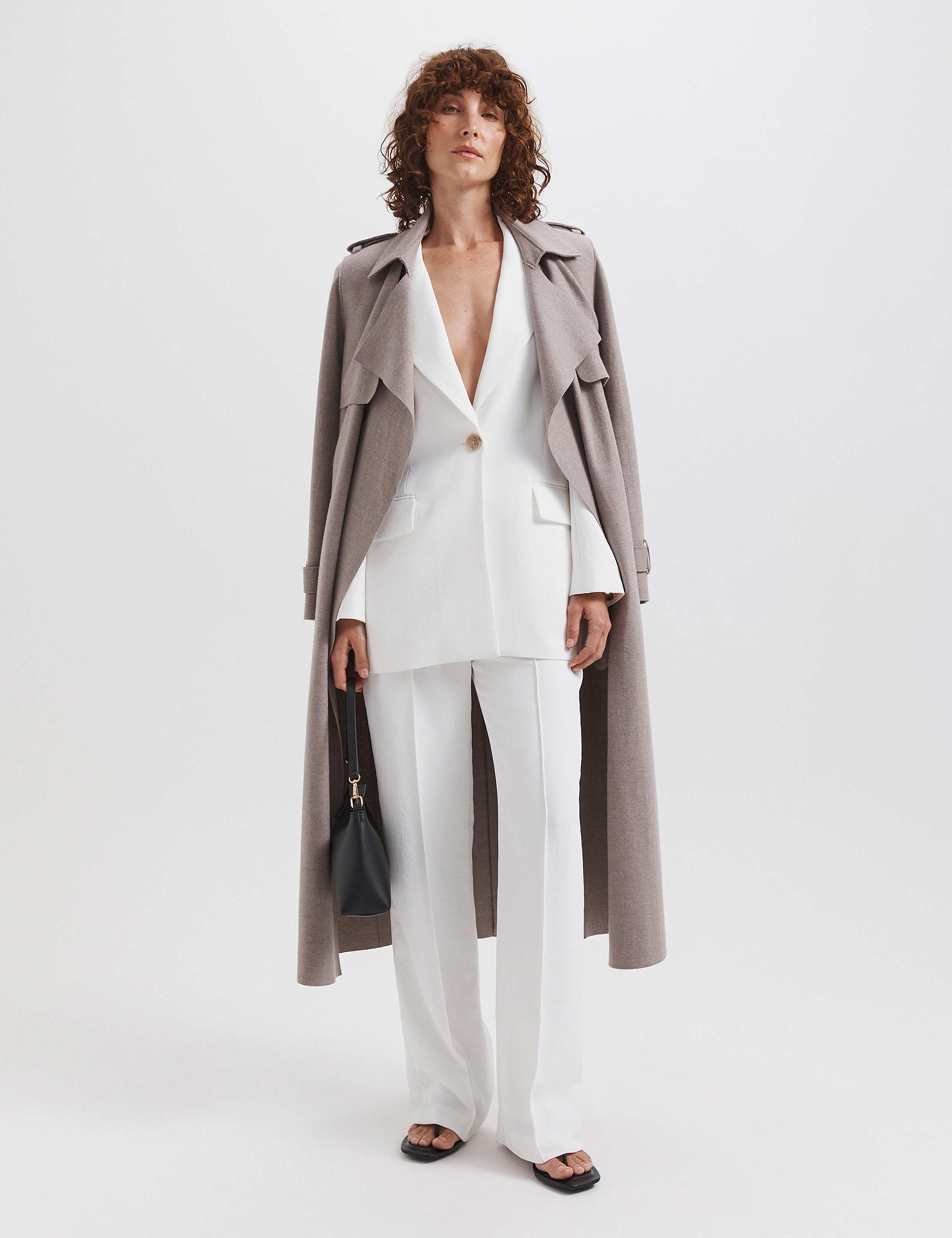 Pure Wool Collared Trench Coat 5 of 8