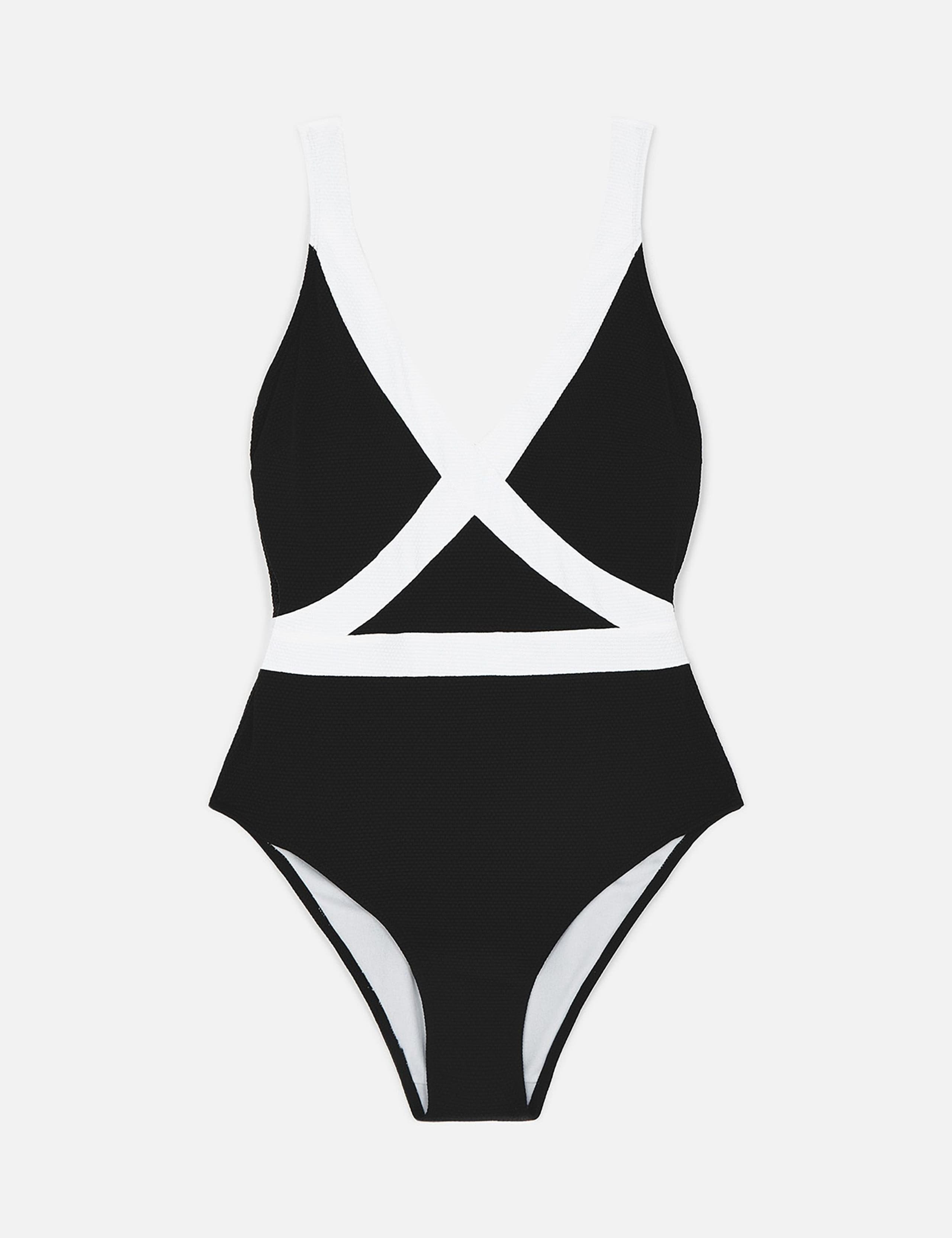 Contrast Trim Shaping Swimsuit 2 of 4