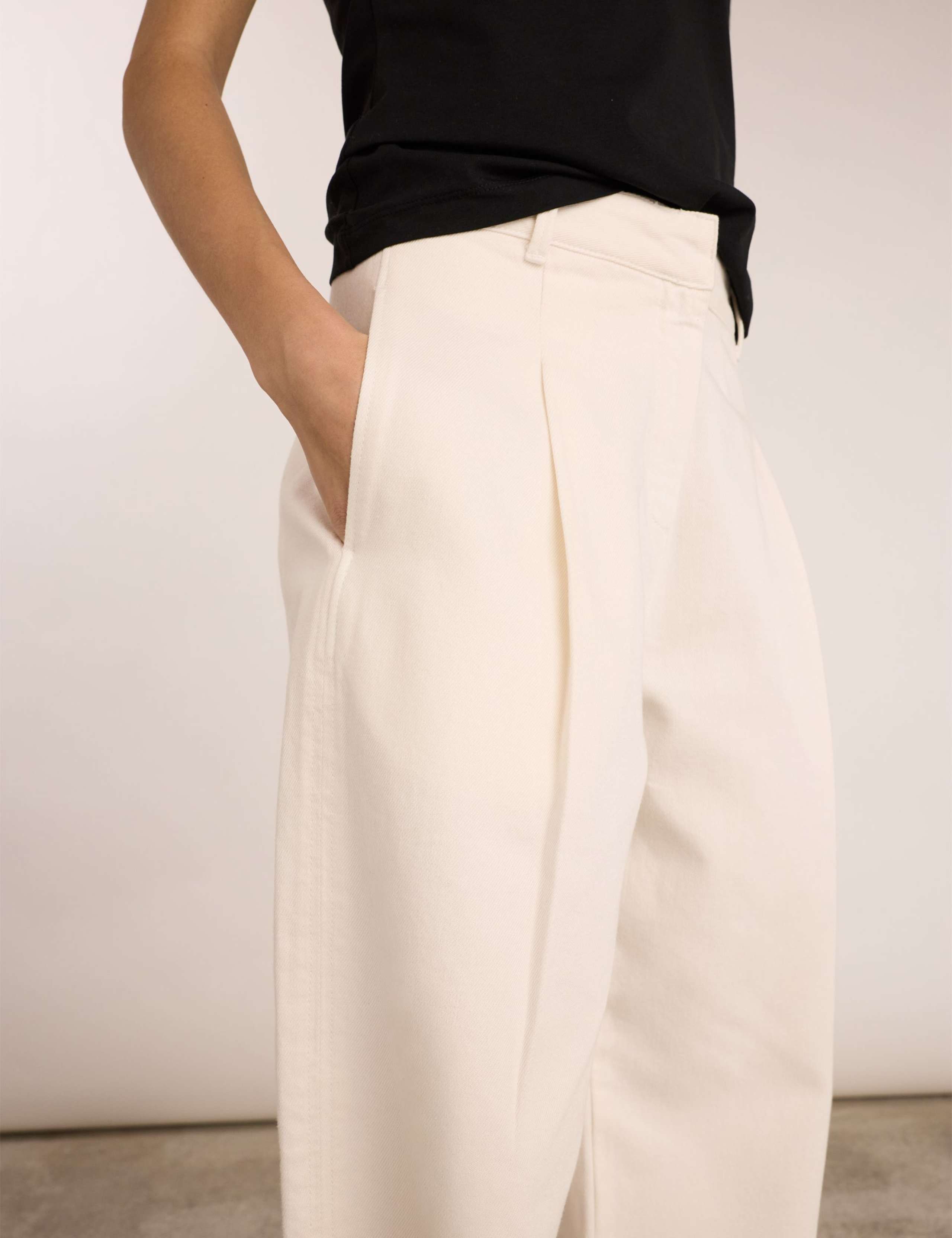 Pure Cotton Wide Leg Trousers 5 of 6