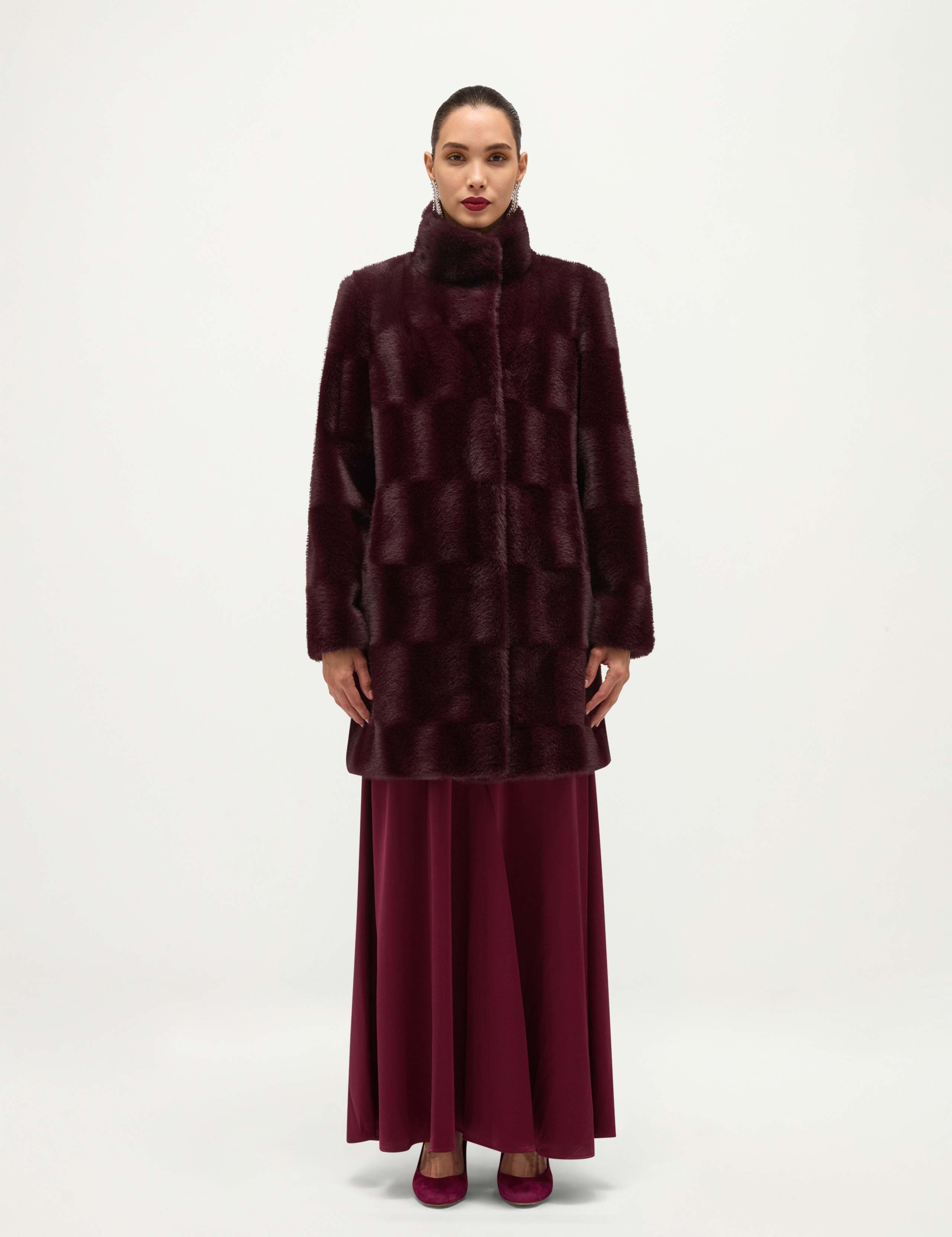 Faux Fur High Neck Coat 6 of 9