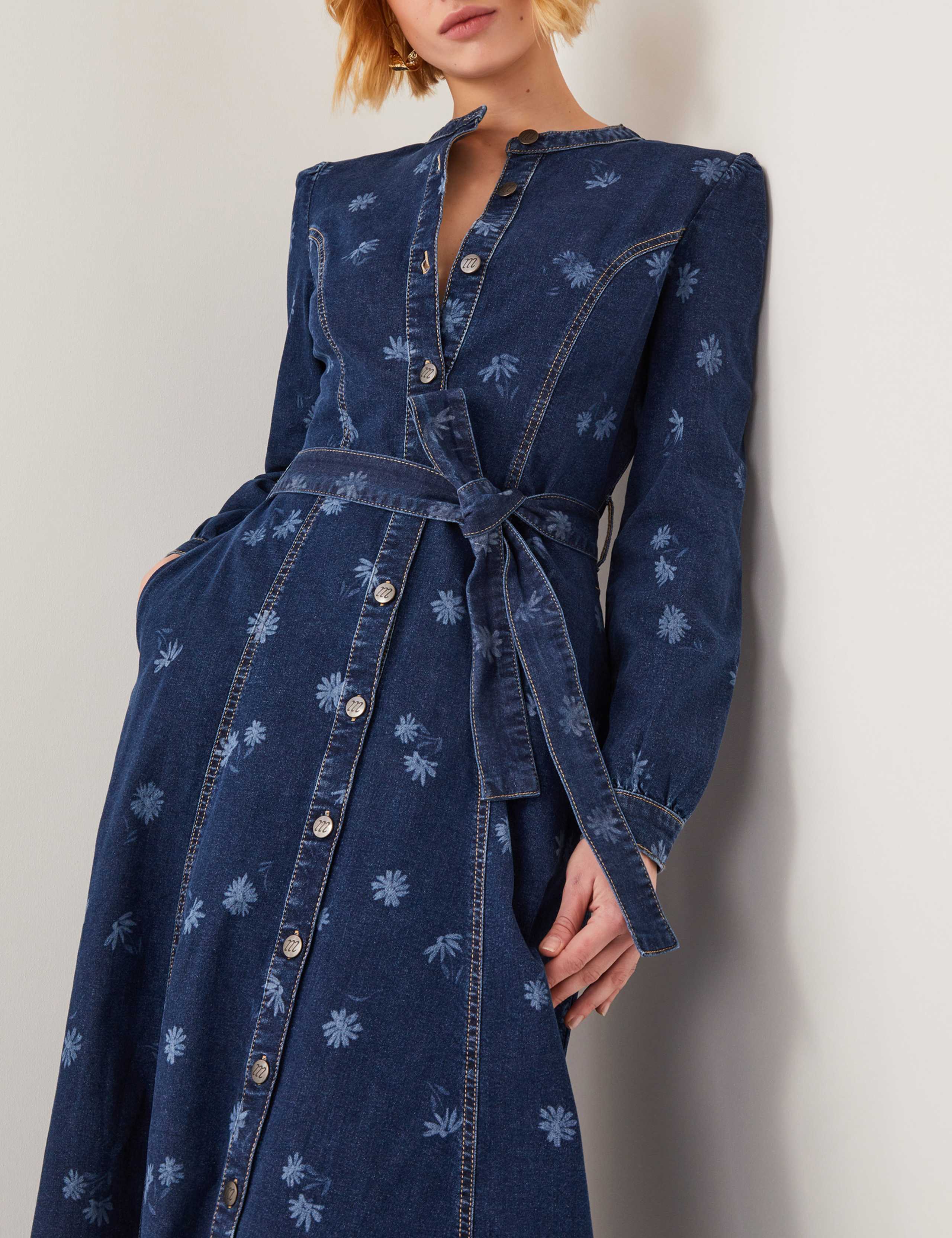 Lulu Daisy Cotton Rich Midi Shirt Dress 2 of 4