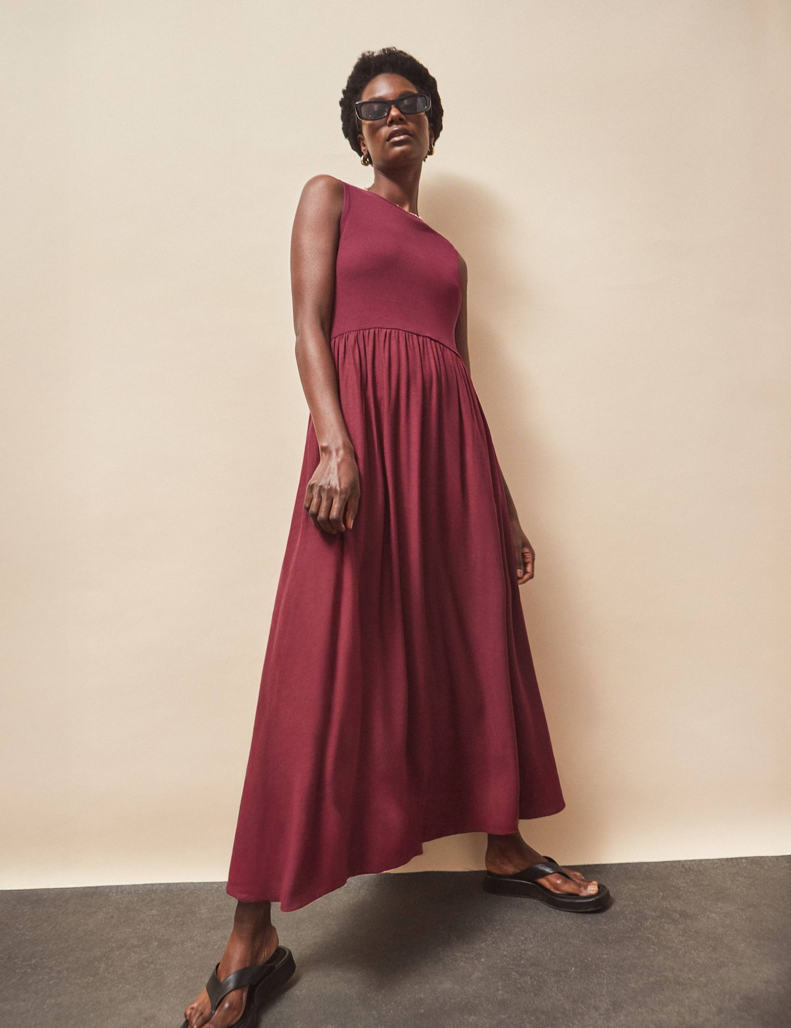 Jersey Bodice Midaxi Waisted Dress 1 of 5