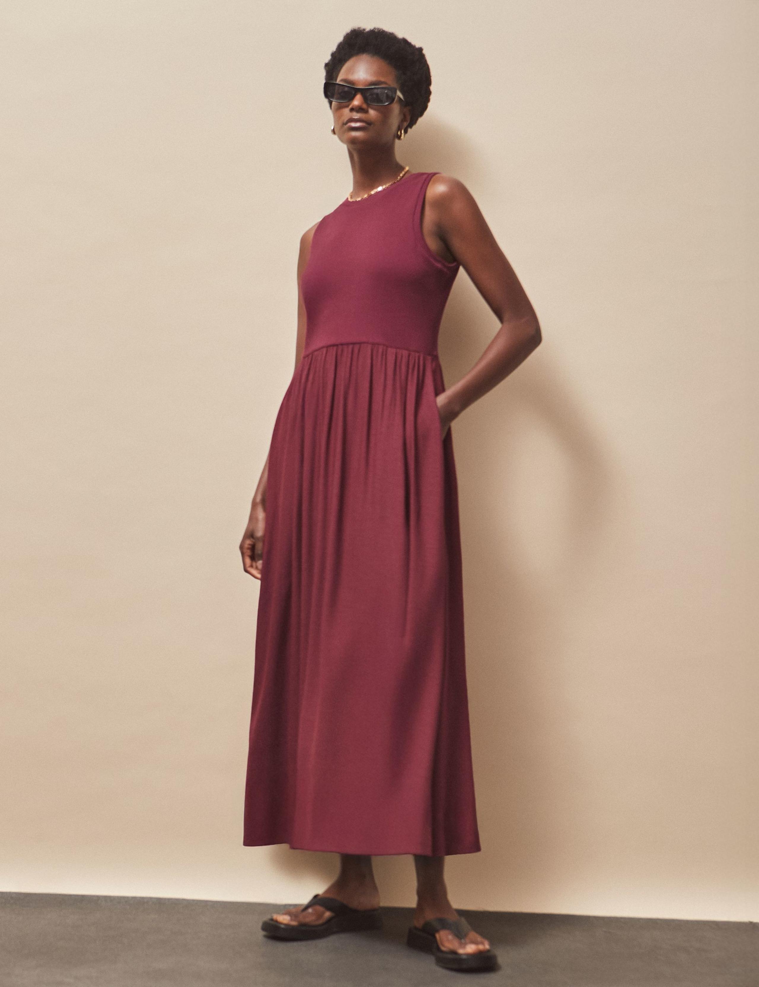 Jersey Bodice Midaxi Waisted Dress 2 of 5