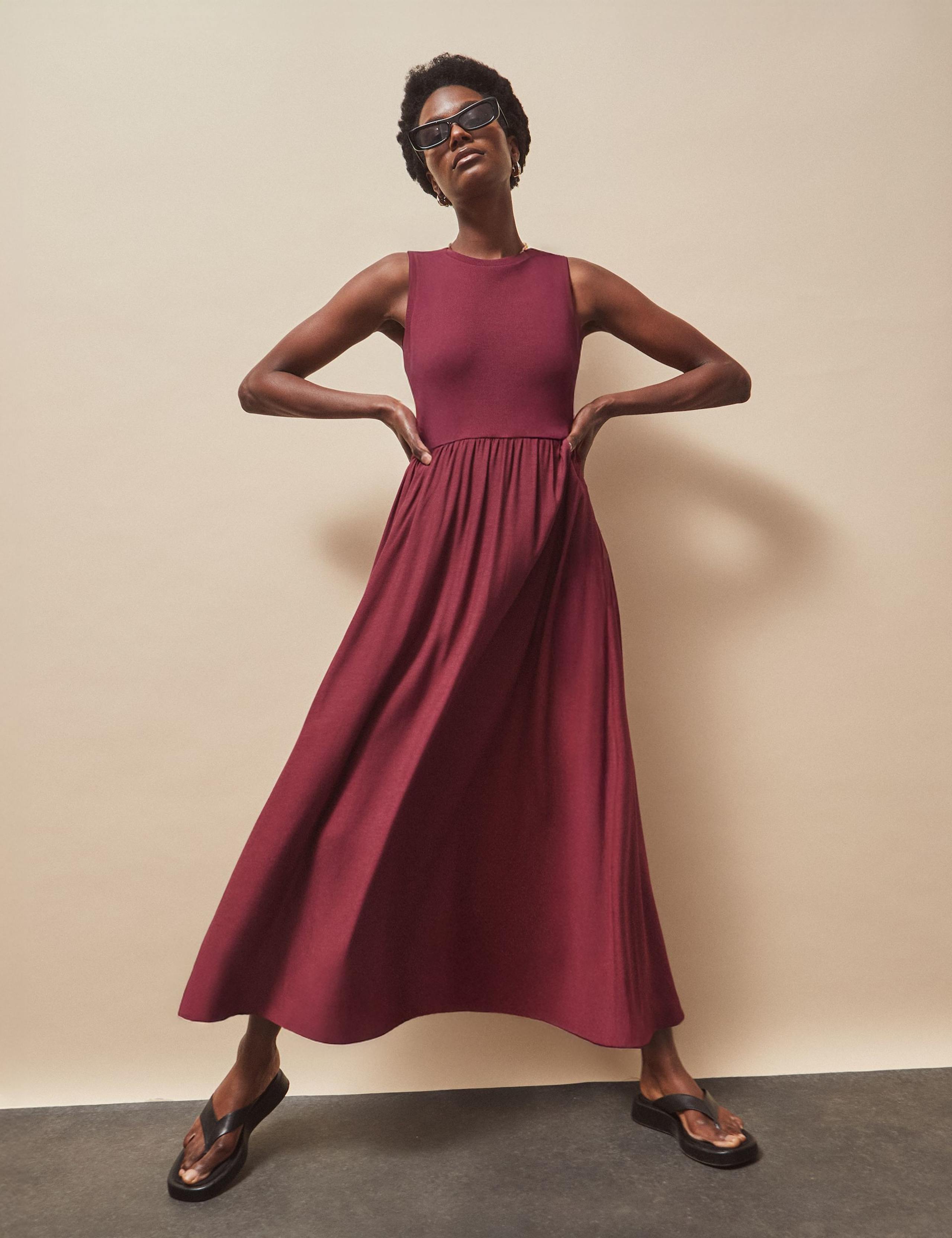 Jersey Bodice Midaxi Waisted Dress 3 of 5