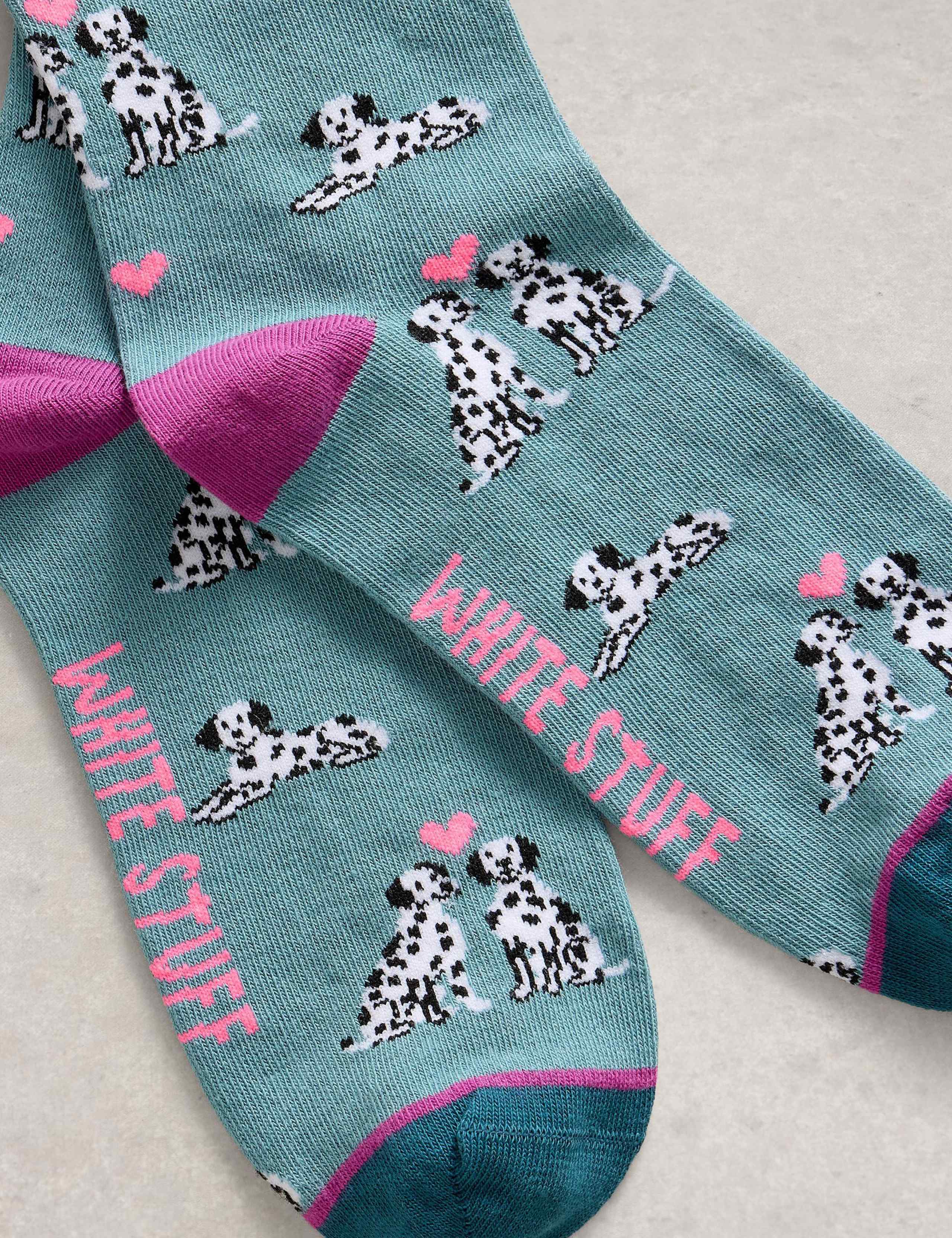 Cotton Rich Dalmatian Ankle High Socks 2 of 2
