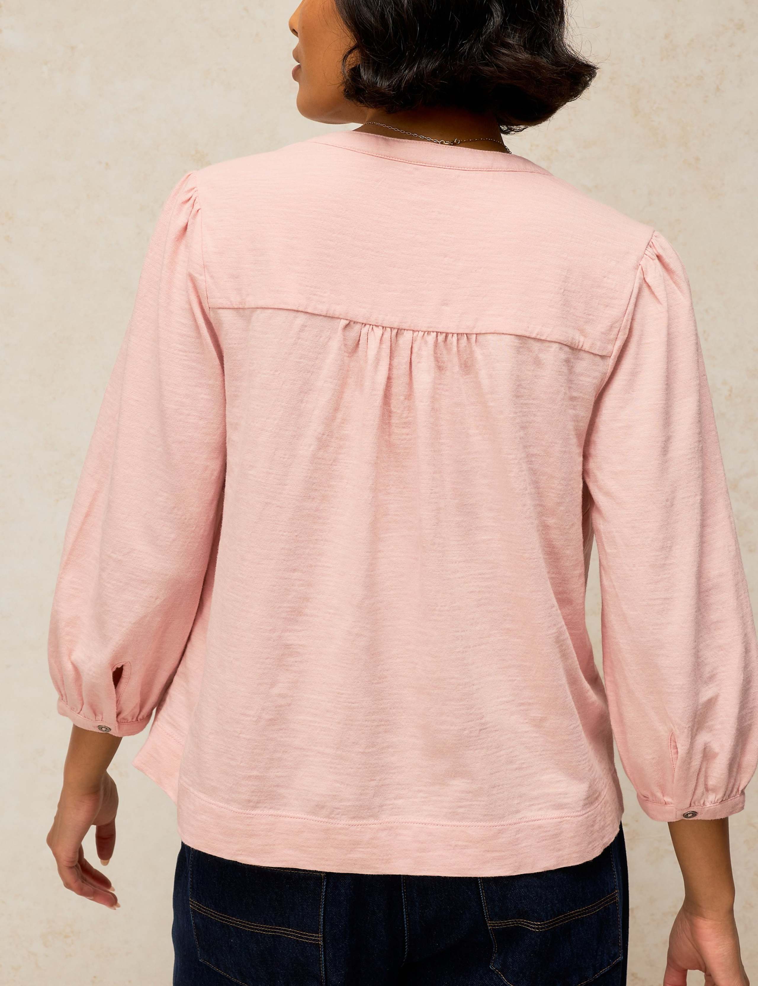 Amelia Pure Cotton Printed V Neck Top 5 of 6