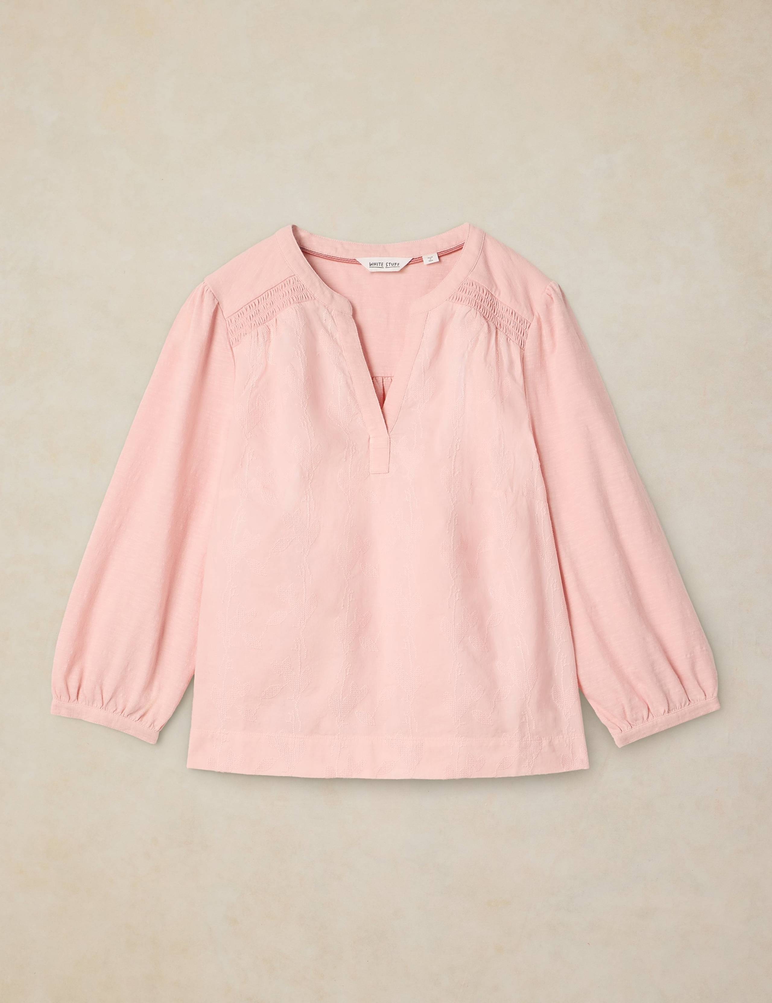 Amelia Pure Cotton Printed V Neck Top 2 of 6