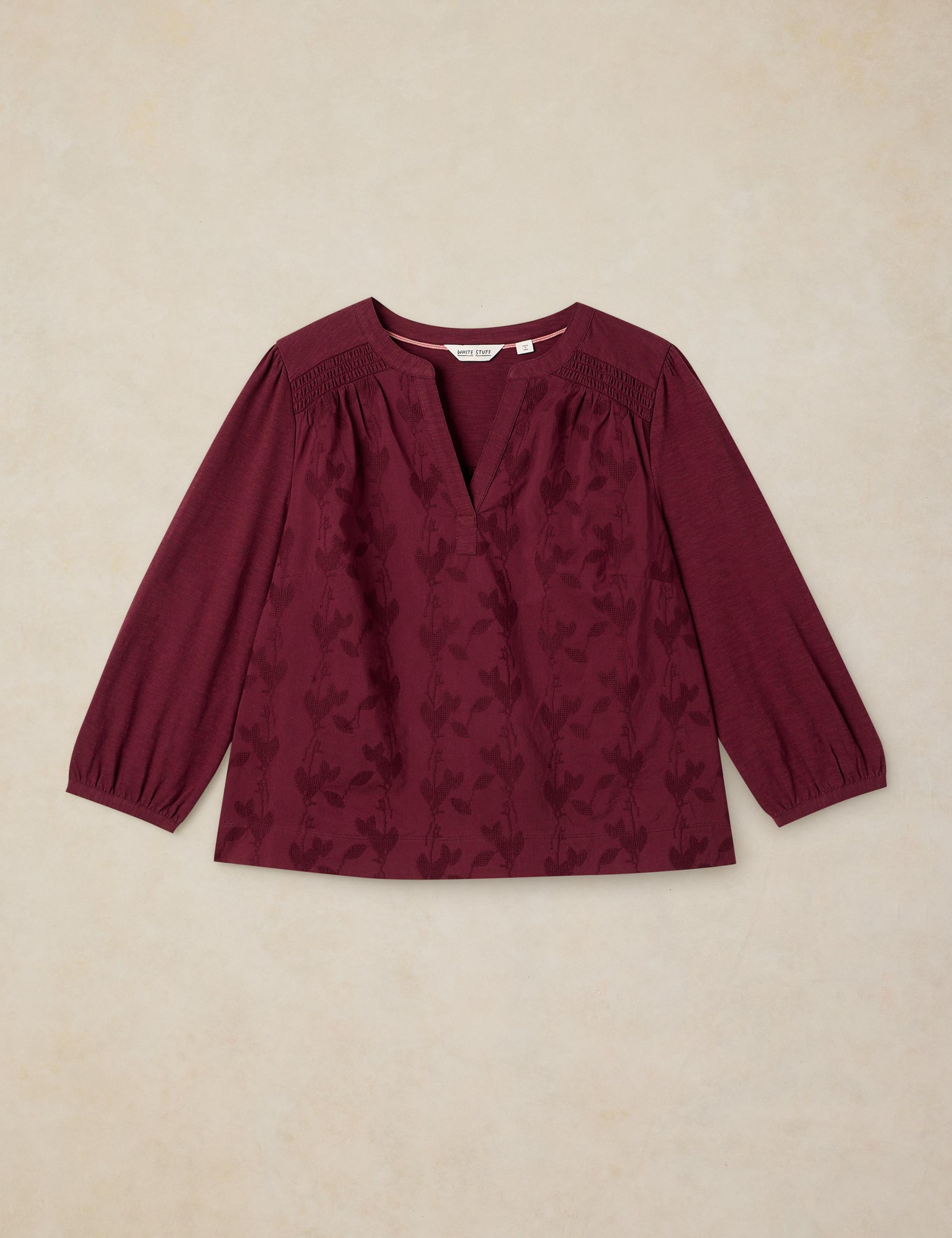 Pure Cotton Printed V Neck Top 2 of 6