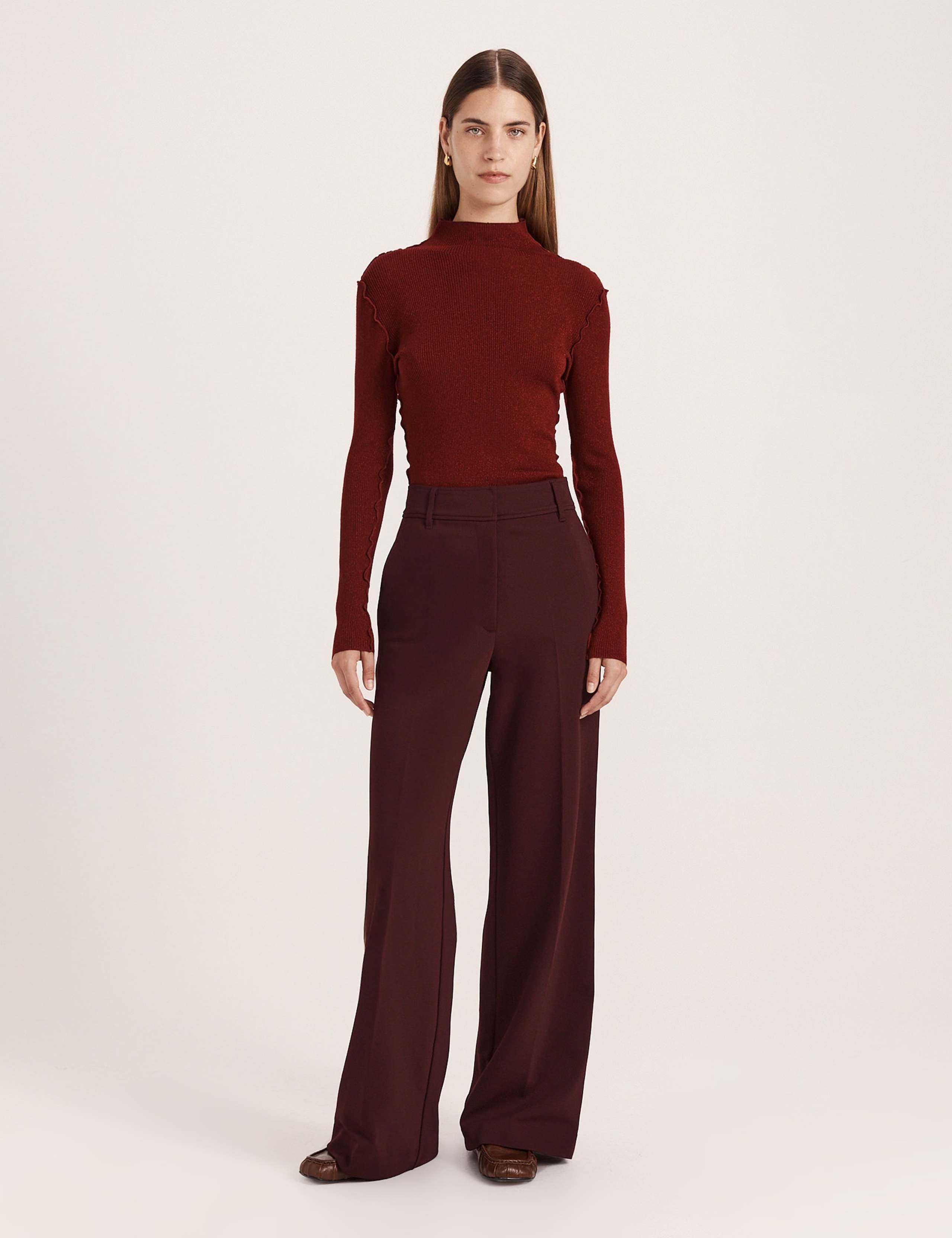 Striped Wide Leg Trousers 1 of 8