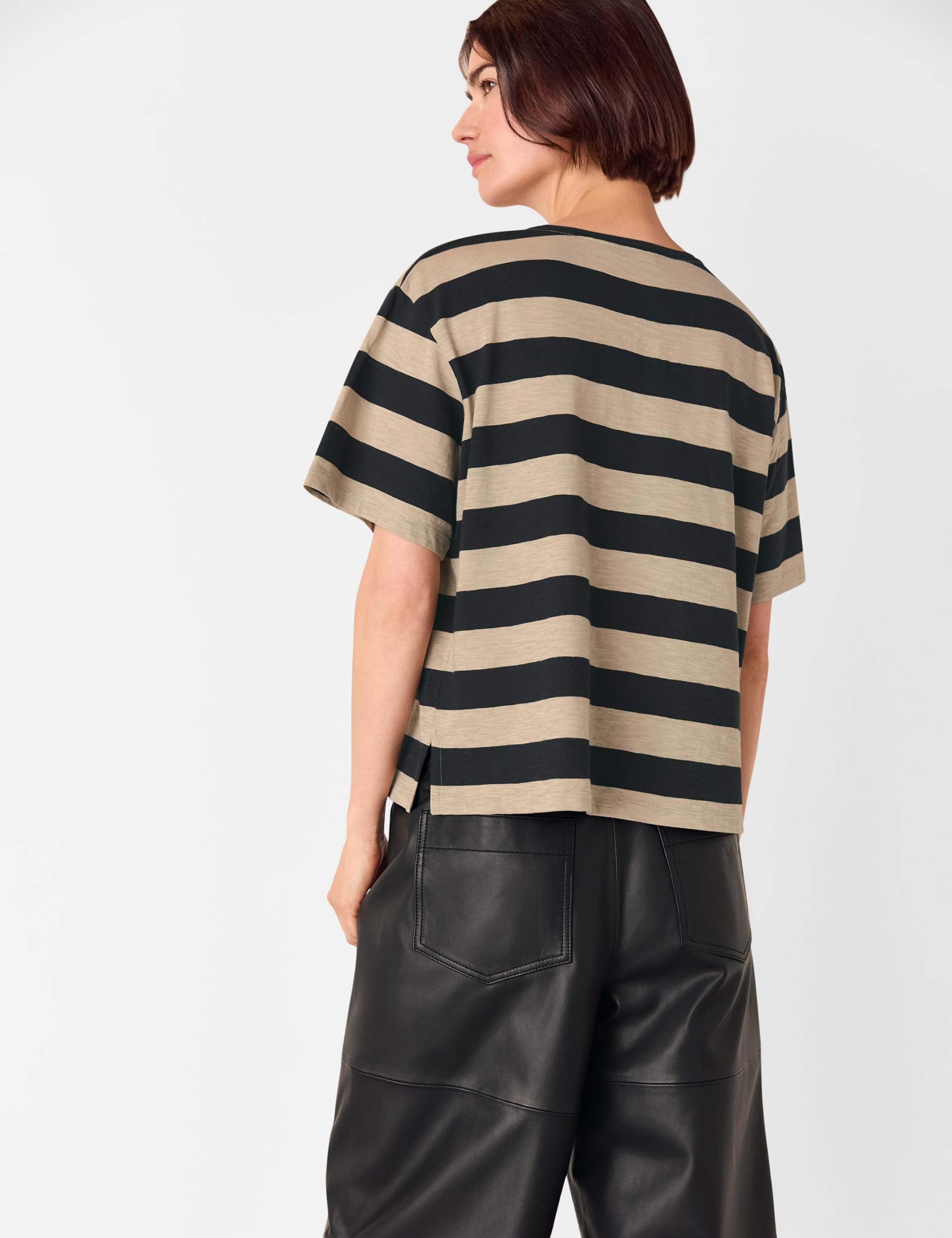 Pure Cotton Wide Striped T-Shirt 3 of 4