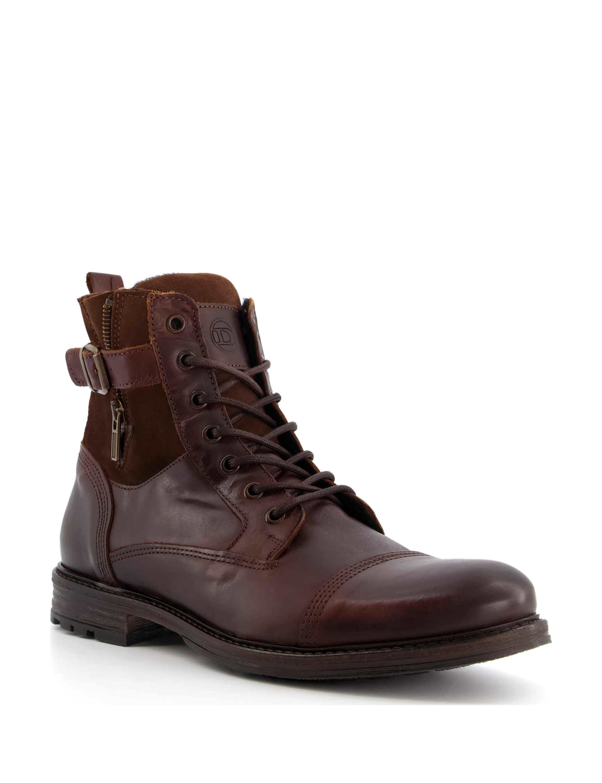 Call Leather Buckle Strap Zip Boots 4 of 6
