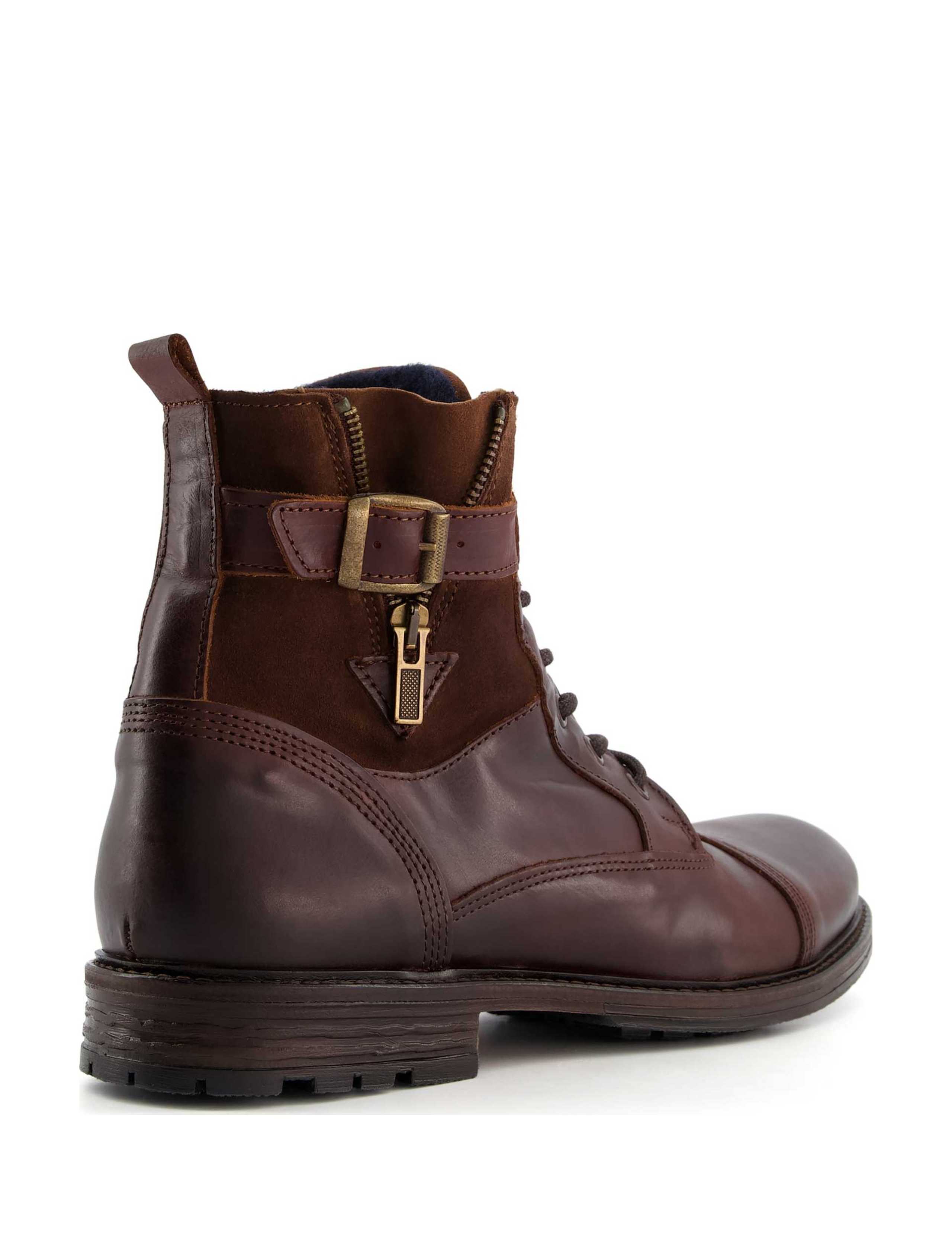 Call Leather Buckle Strap Zip Boots 6 of 6