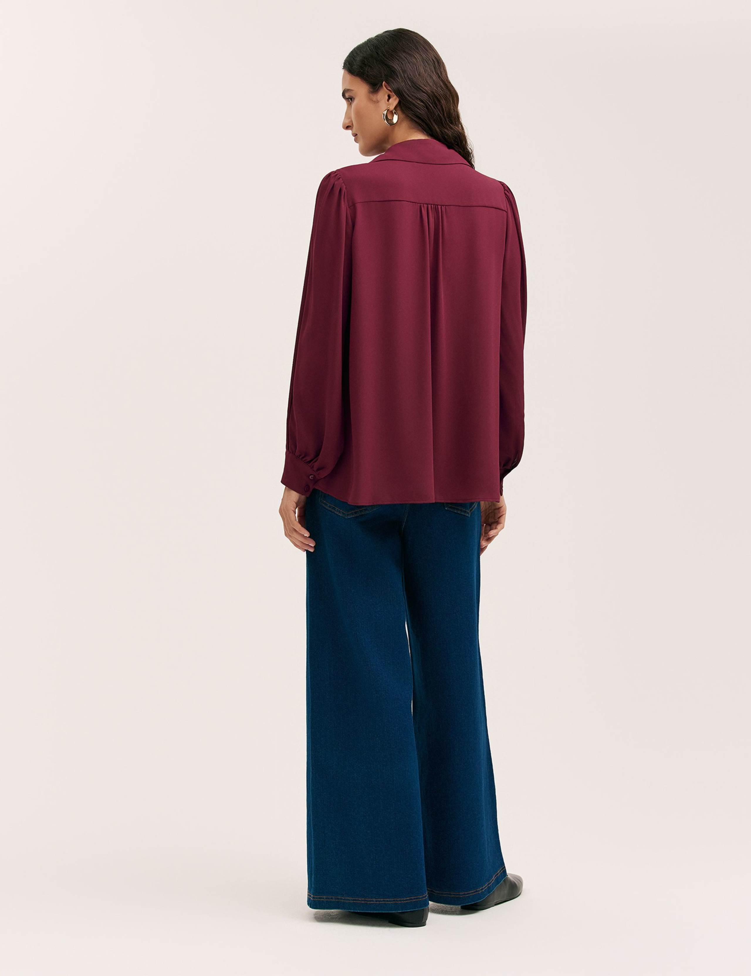 Chiffon Collared Button Through Blouse 4 of 5