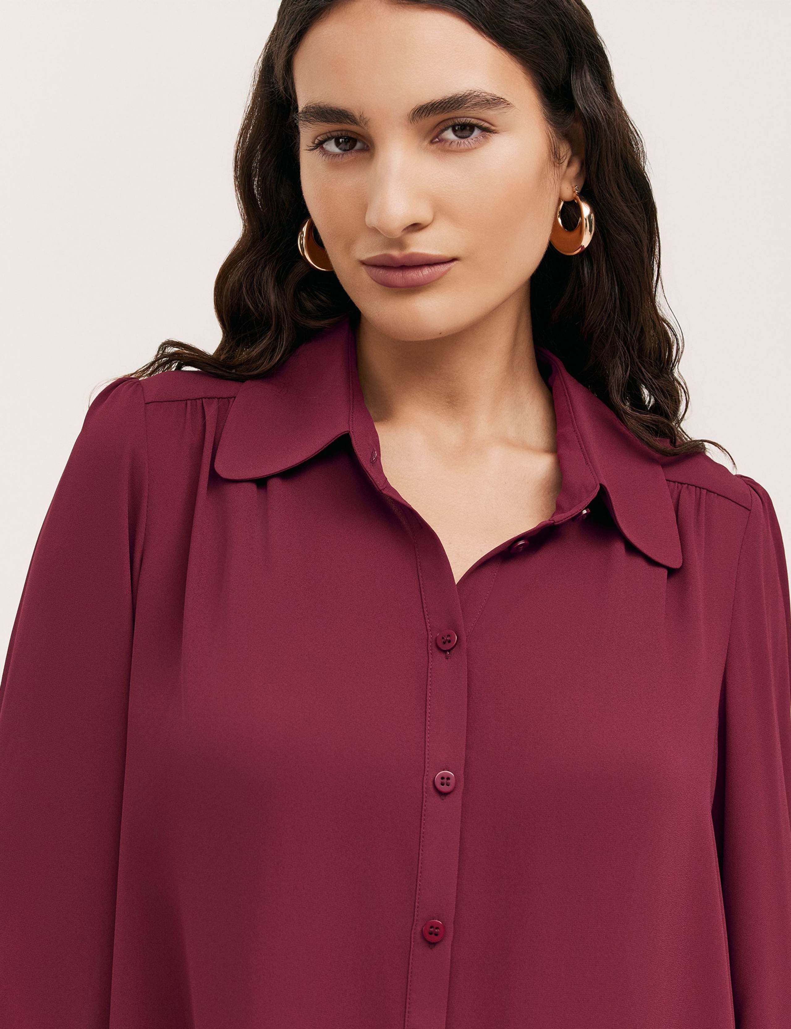 Chiffon Collared Button Through Blouse 5 of 5