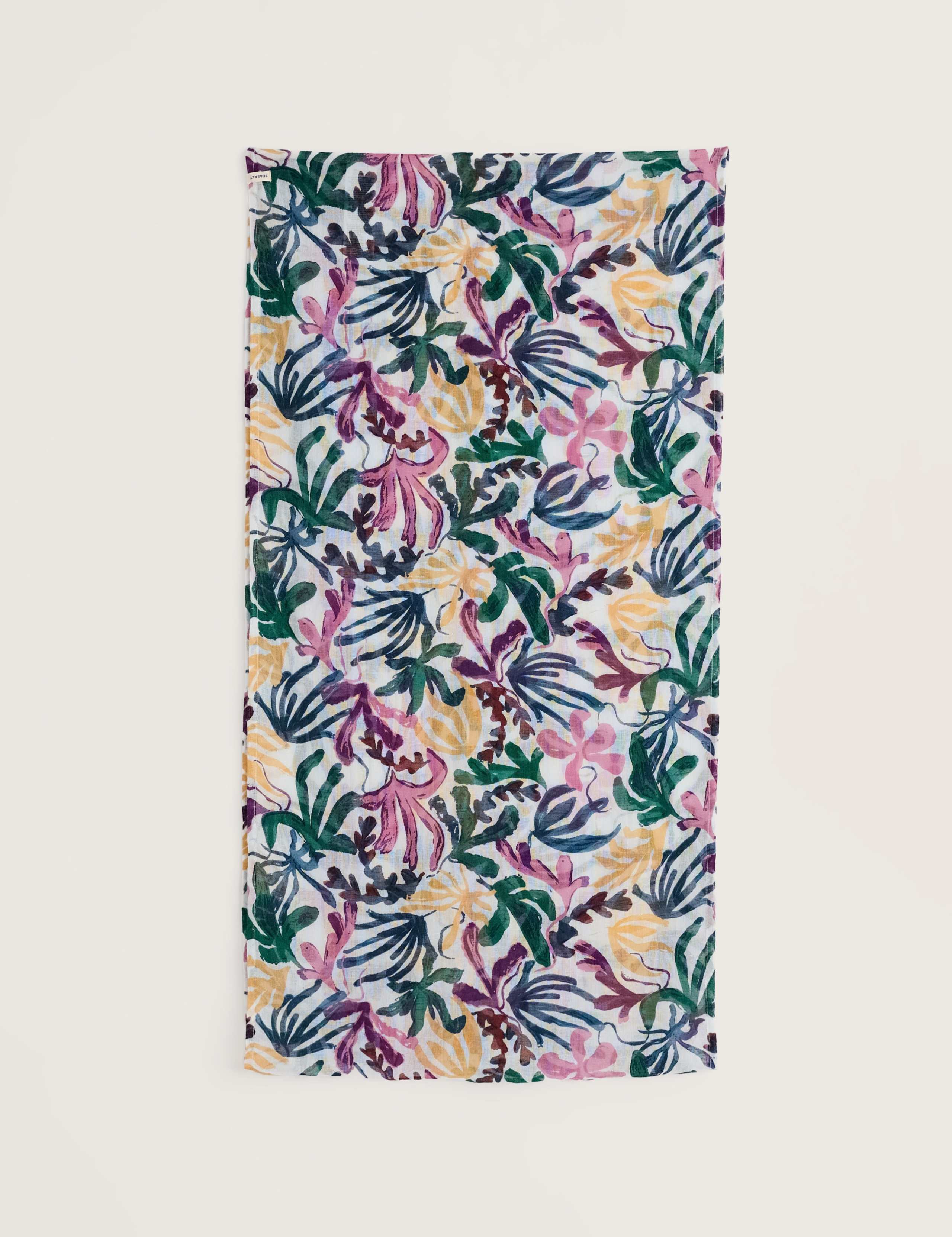 Modal Rich Floral Snood with Linen 1 of 4