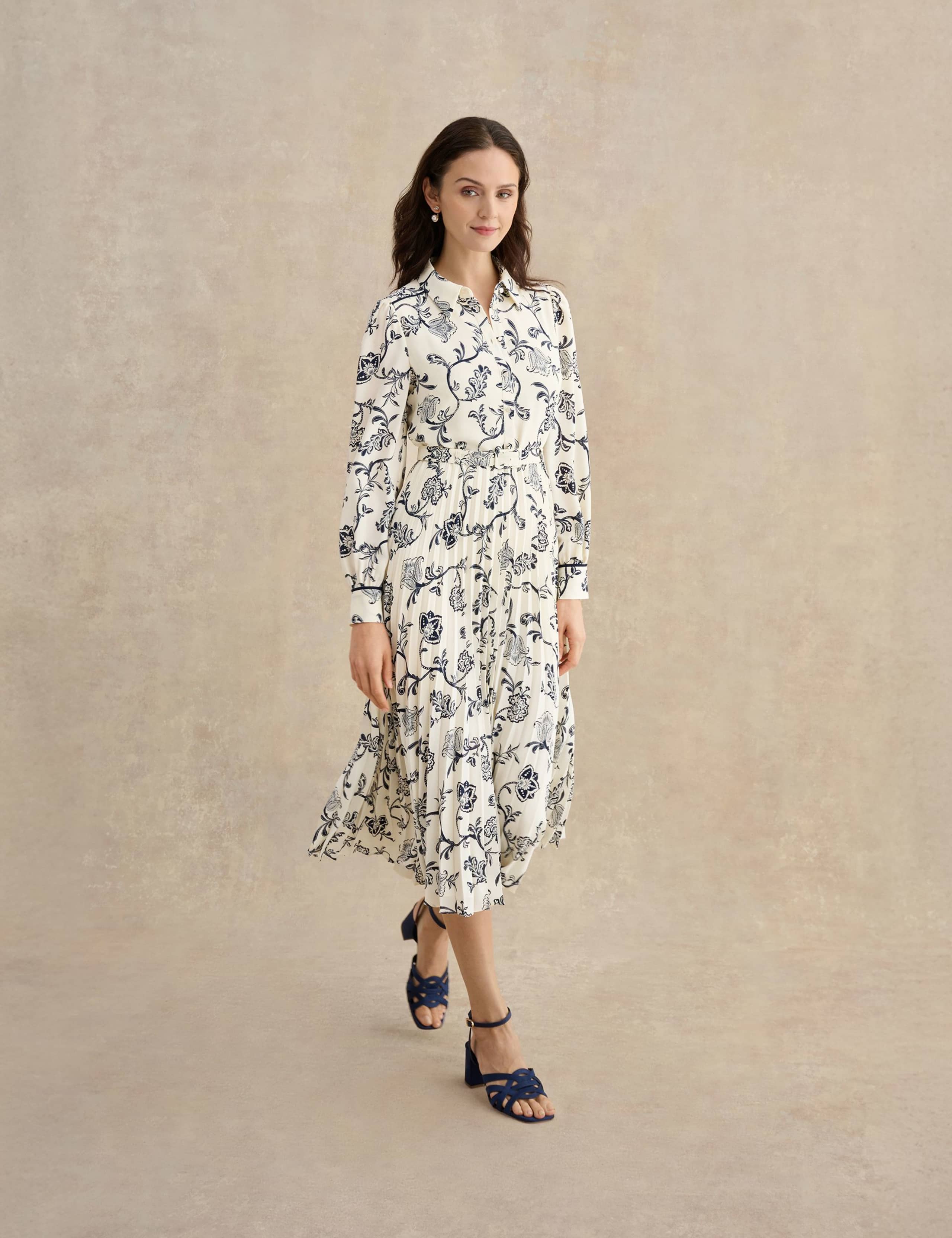 Floral Midi Shirt Dress 1 of 5