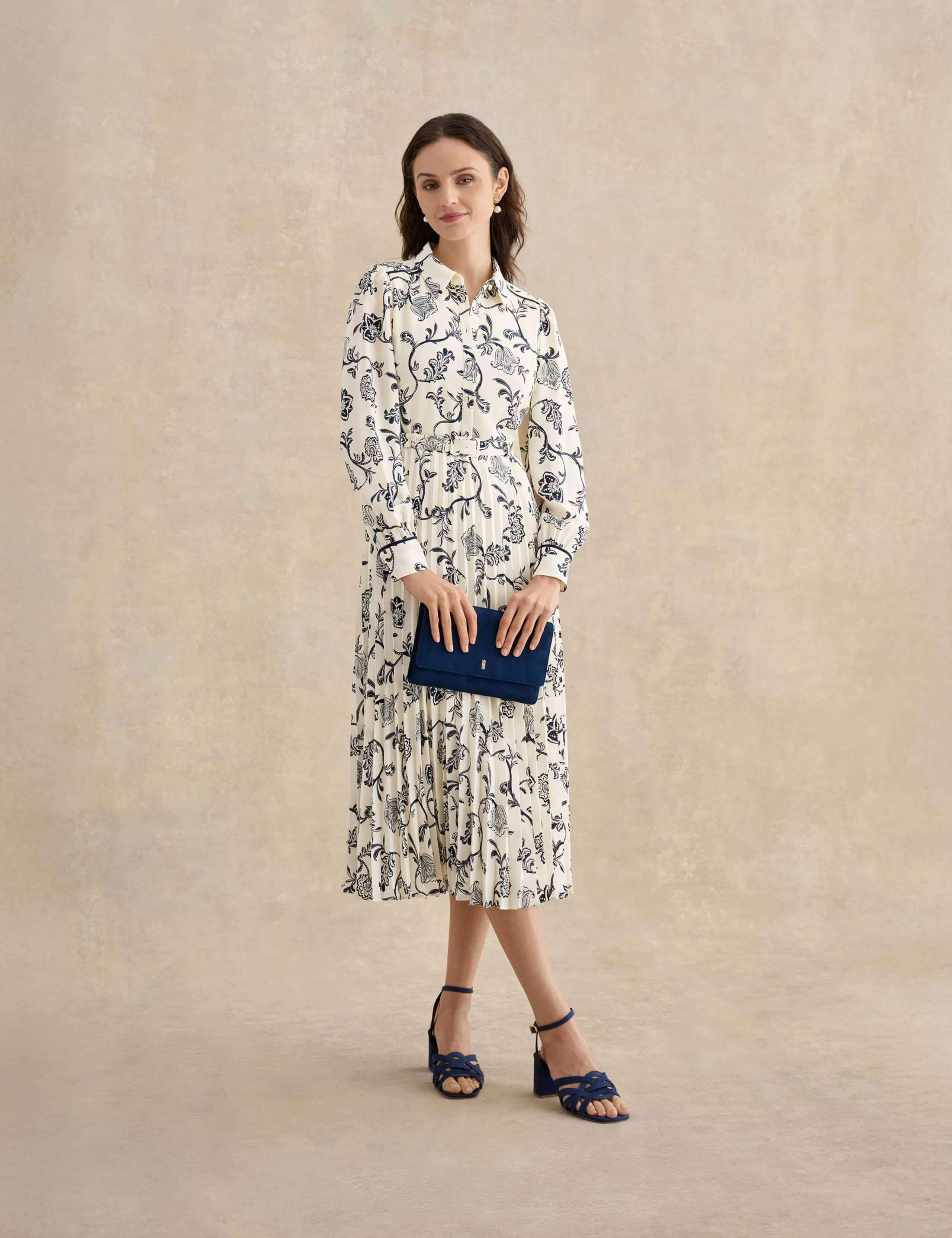 Floral Midi Shirt Dress 3 of 5