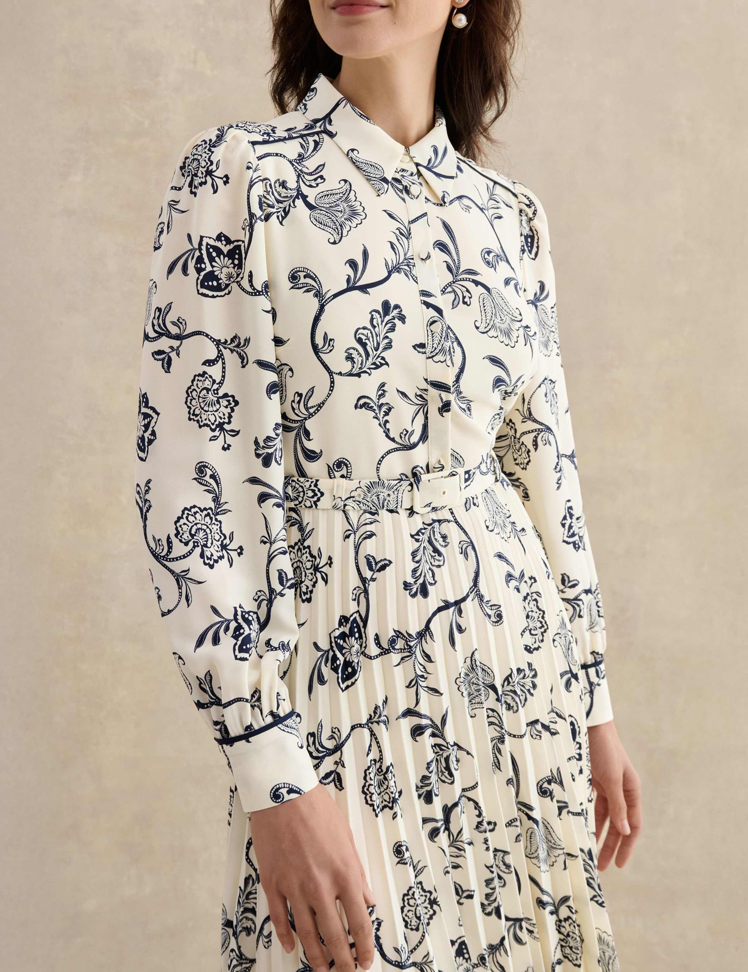 Floral Midi Shirt Dress 5 of 5
