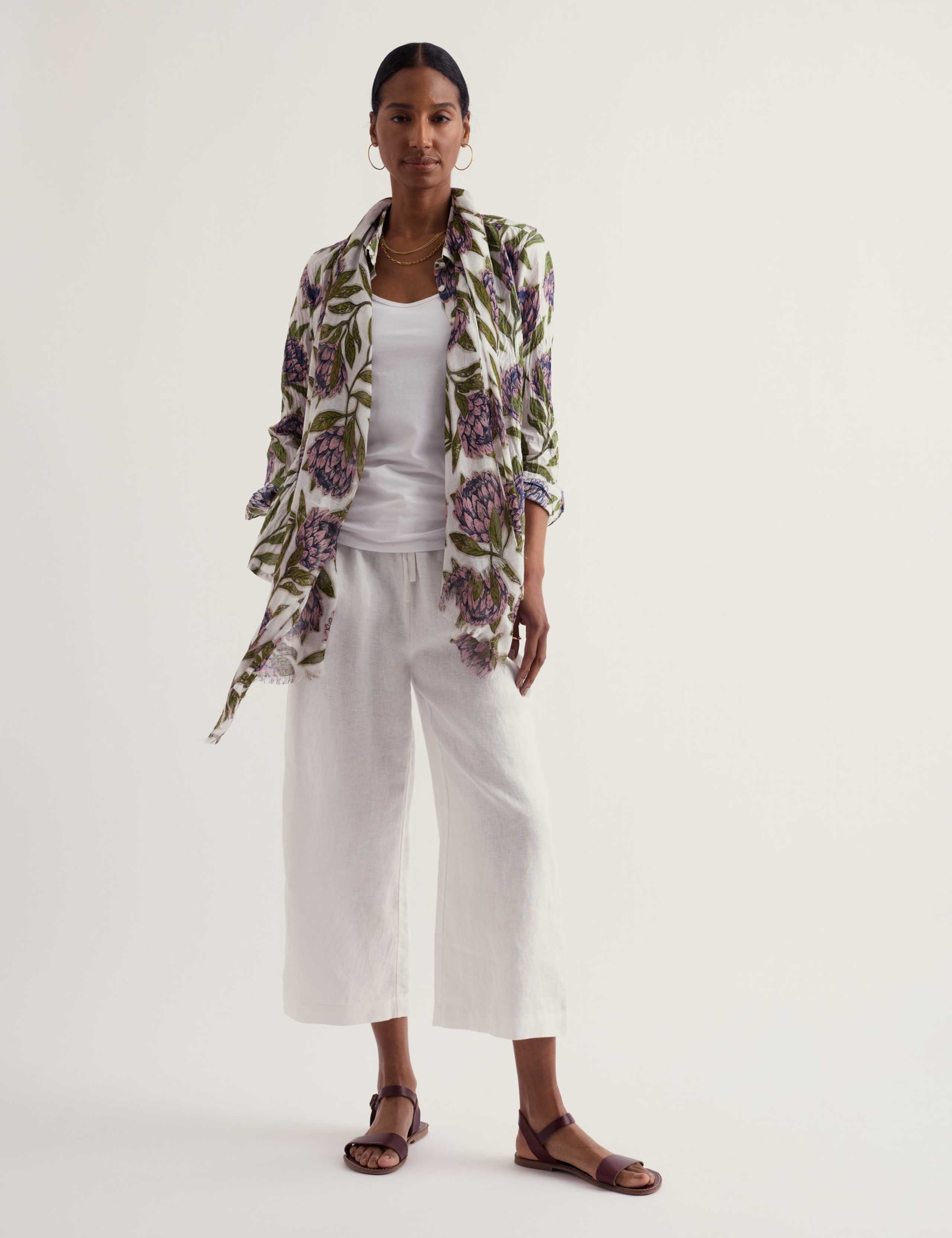 Pure Cotton Floral Collared Shirt 5 of 7