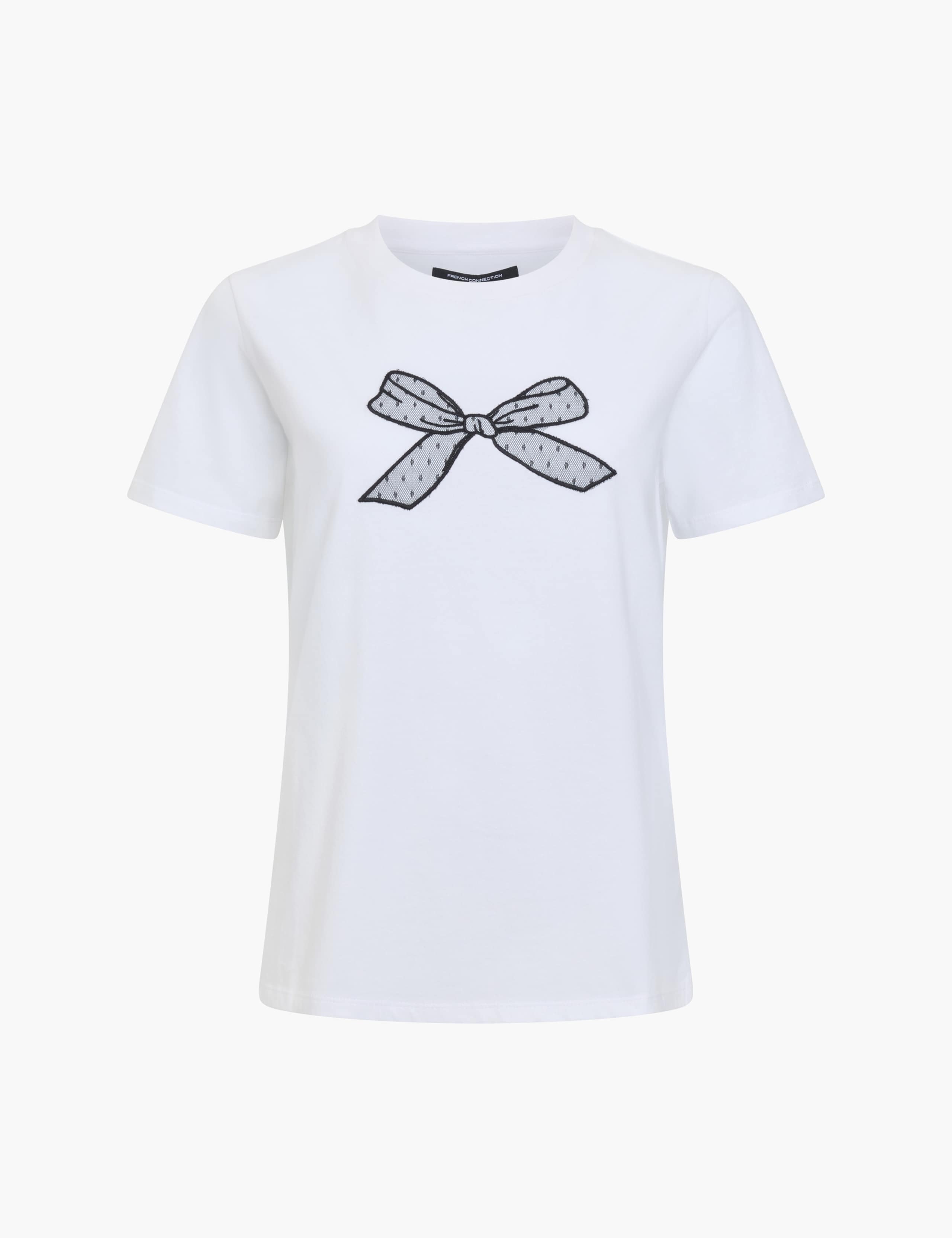 Pure Cotton Mesh Bow T-Shirt 2 of 4