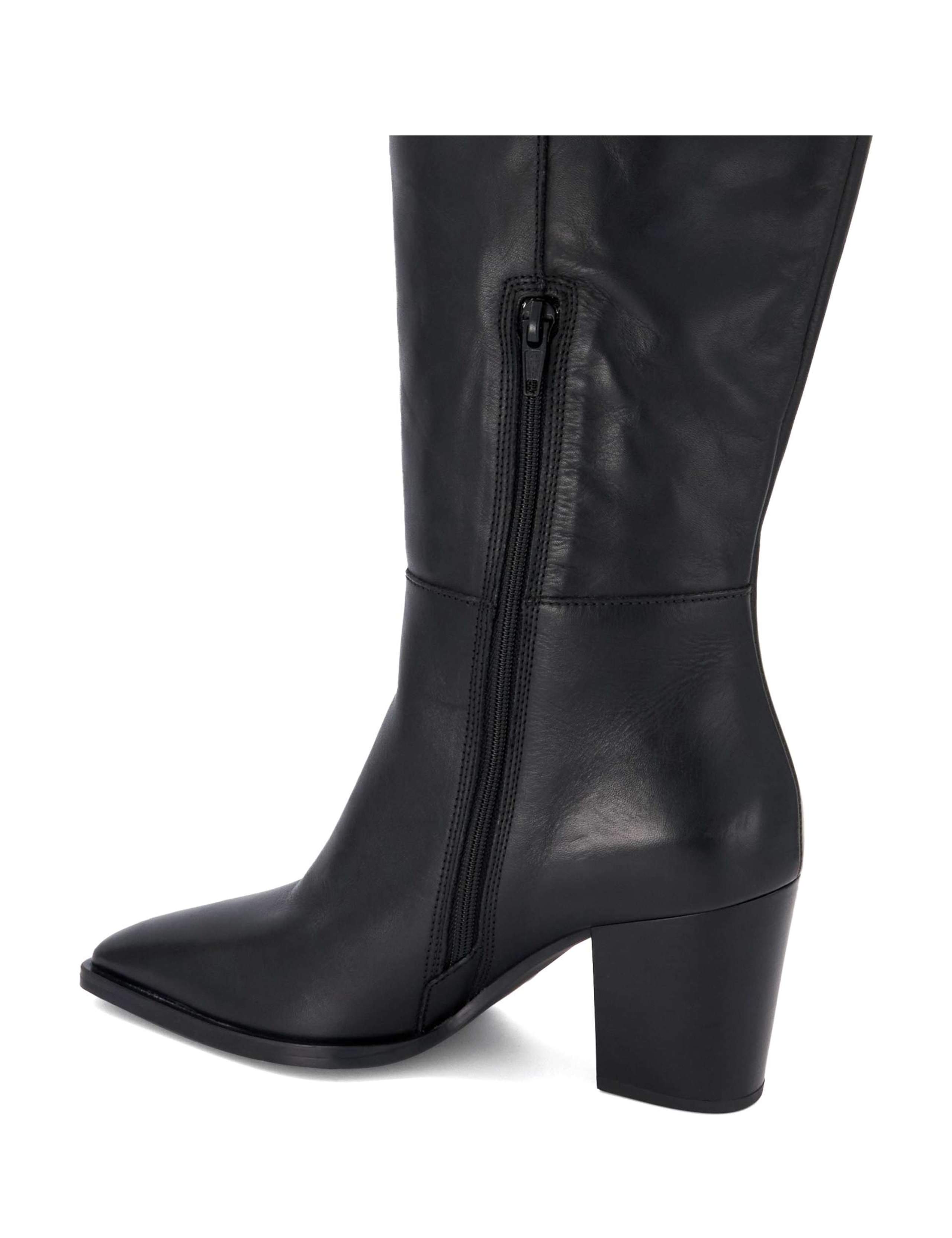 Tanners Leather Block Heel Knee Boots 3 of 4
