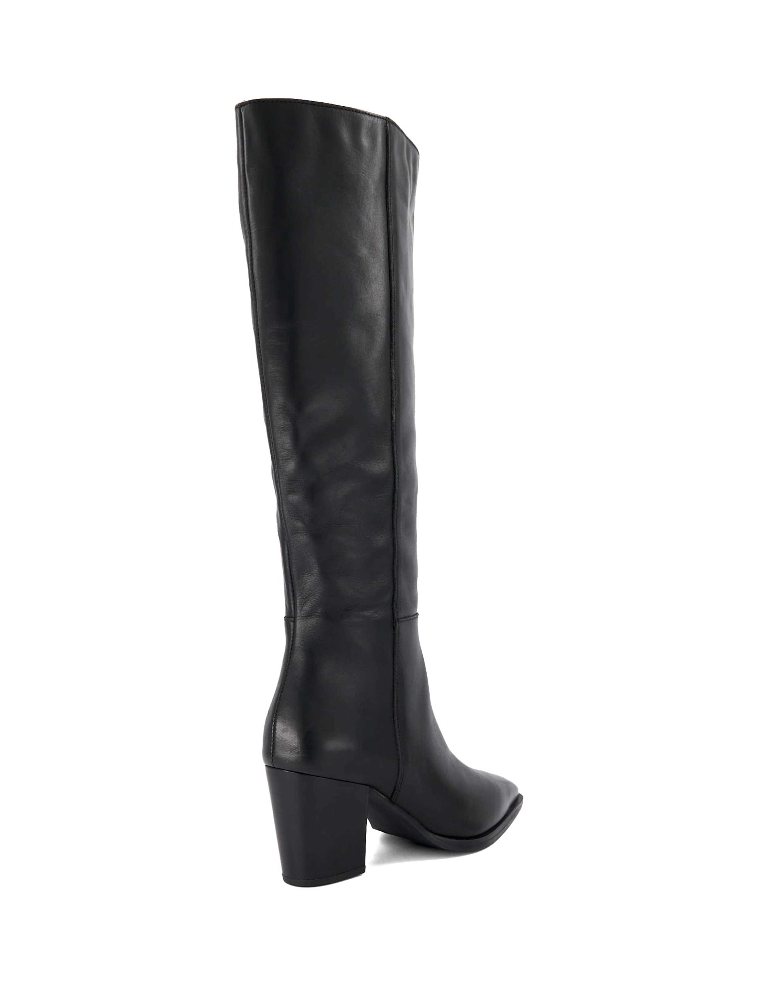 Tanners Leather Block Heel Knee Boots 4 of 4