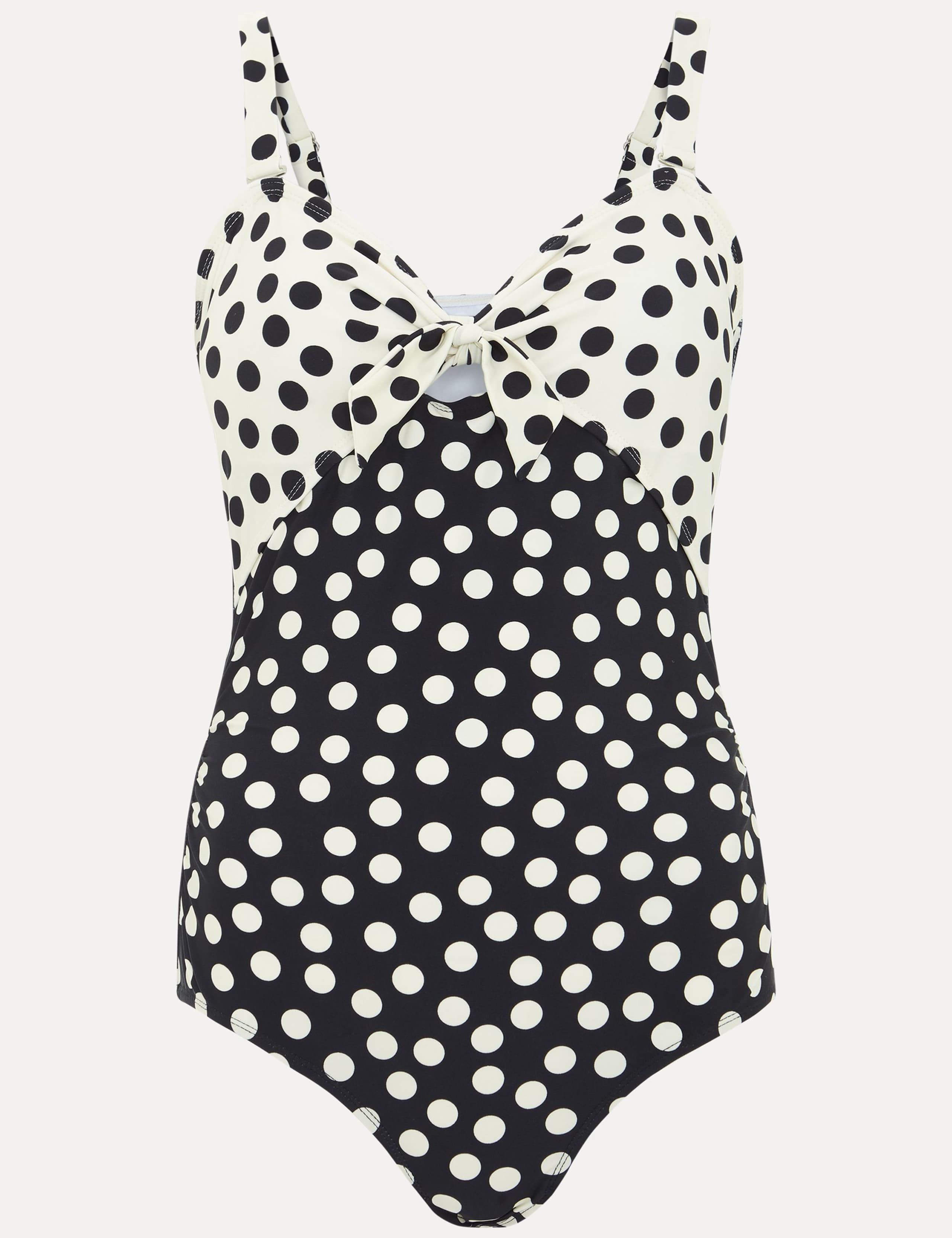 Polka Dot Padded Tie Detail Swimsuit 2 of 8