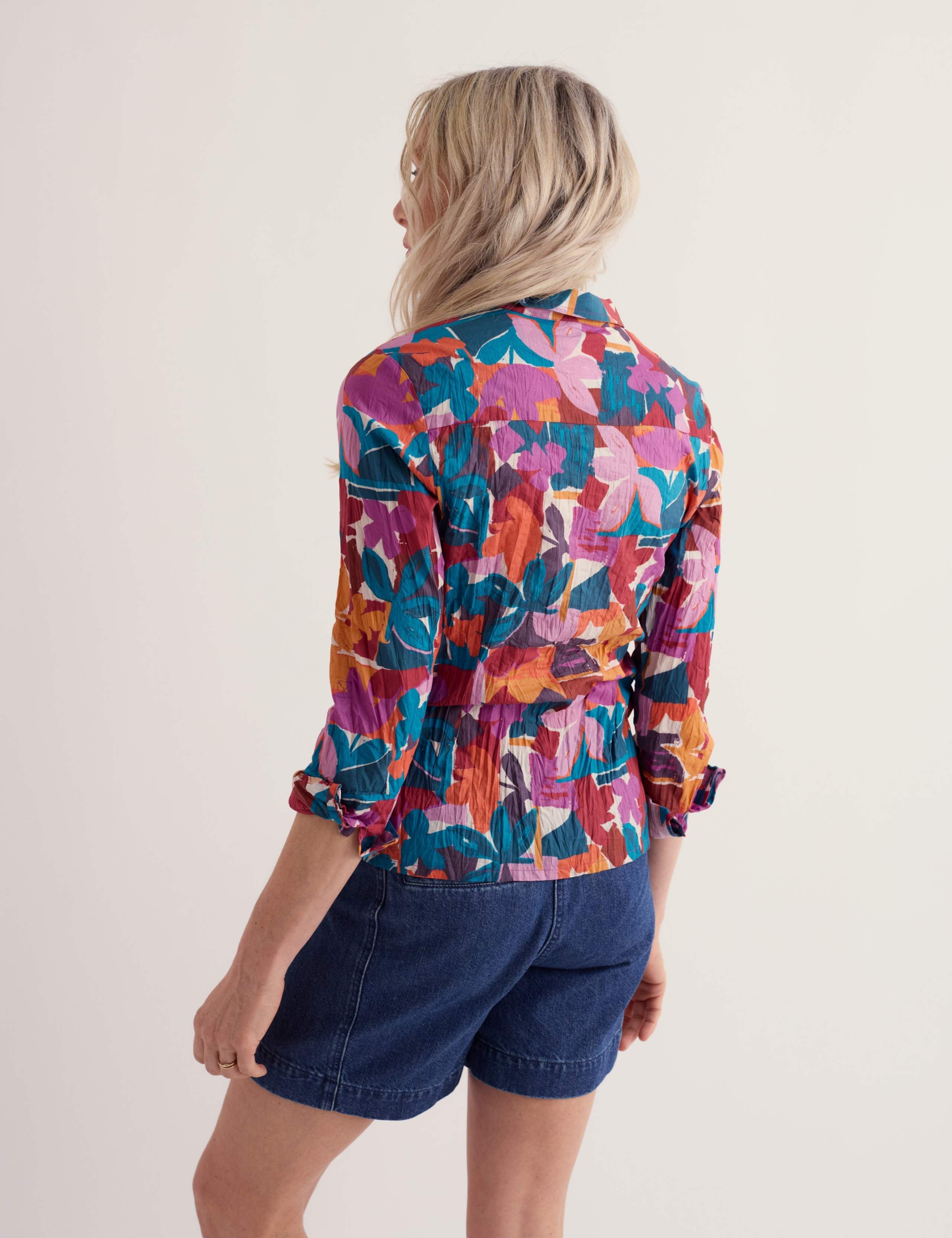 Pure Cotton Floral Collared Shirt 4 of 6