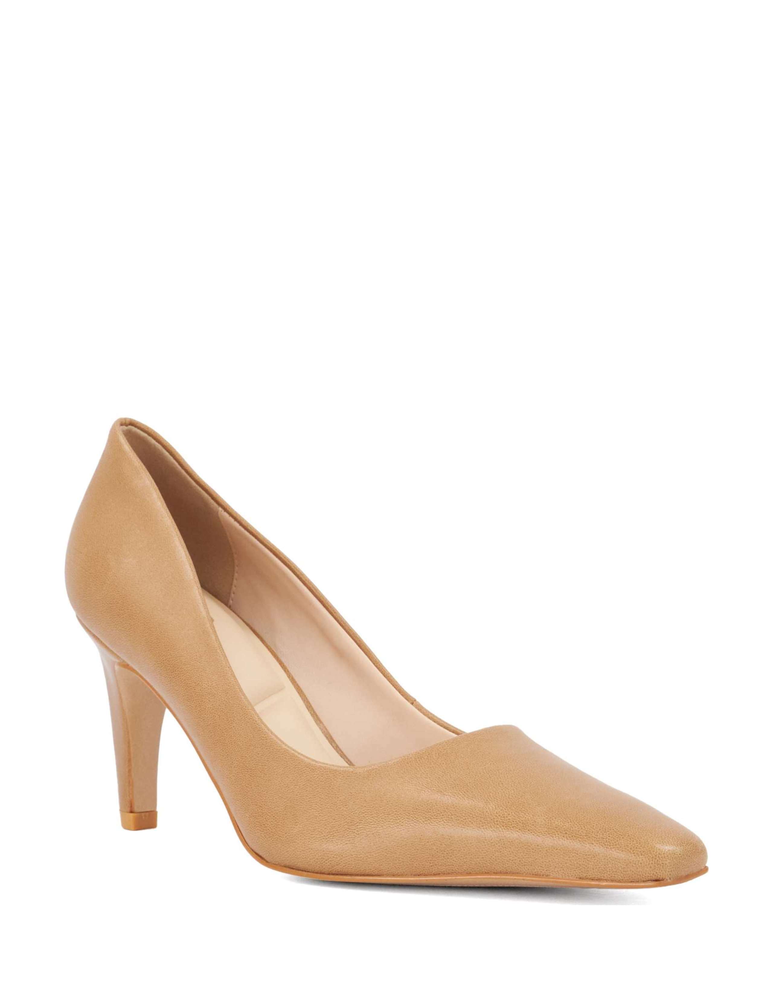 Astrids Leather Square Toe Court Heels 3 of 5