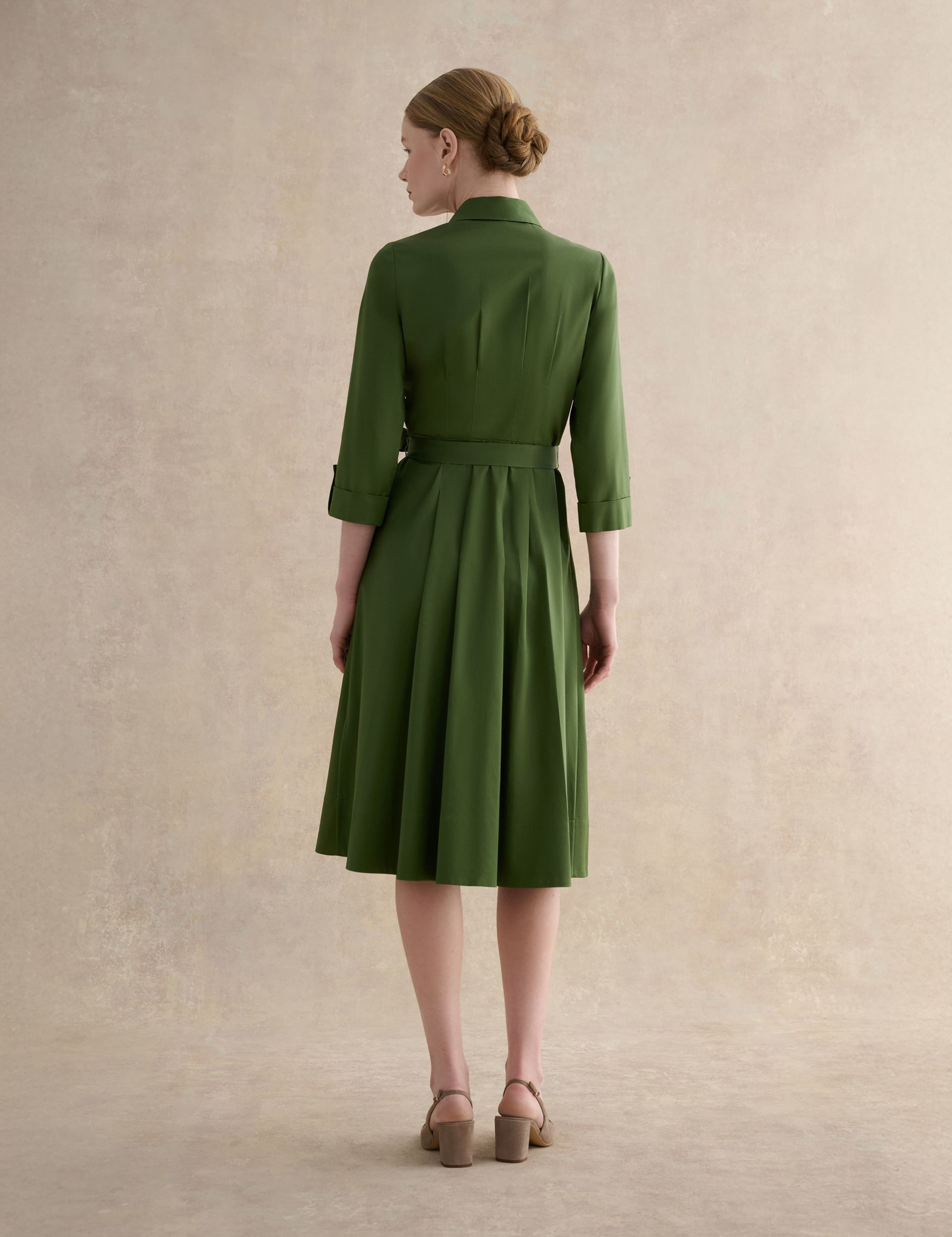 Cotton Rich Midi Skater Dress 4 of 5