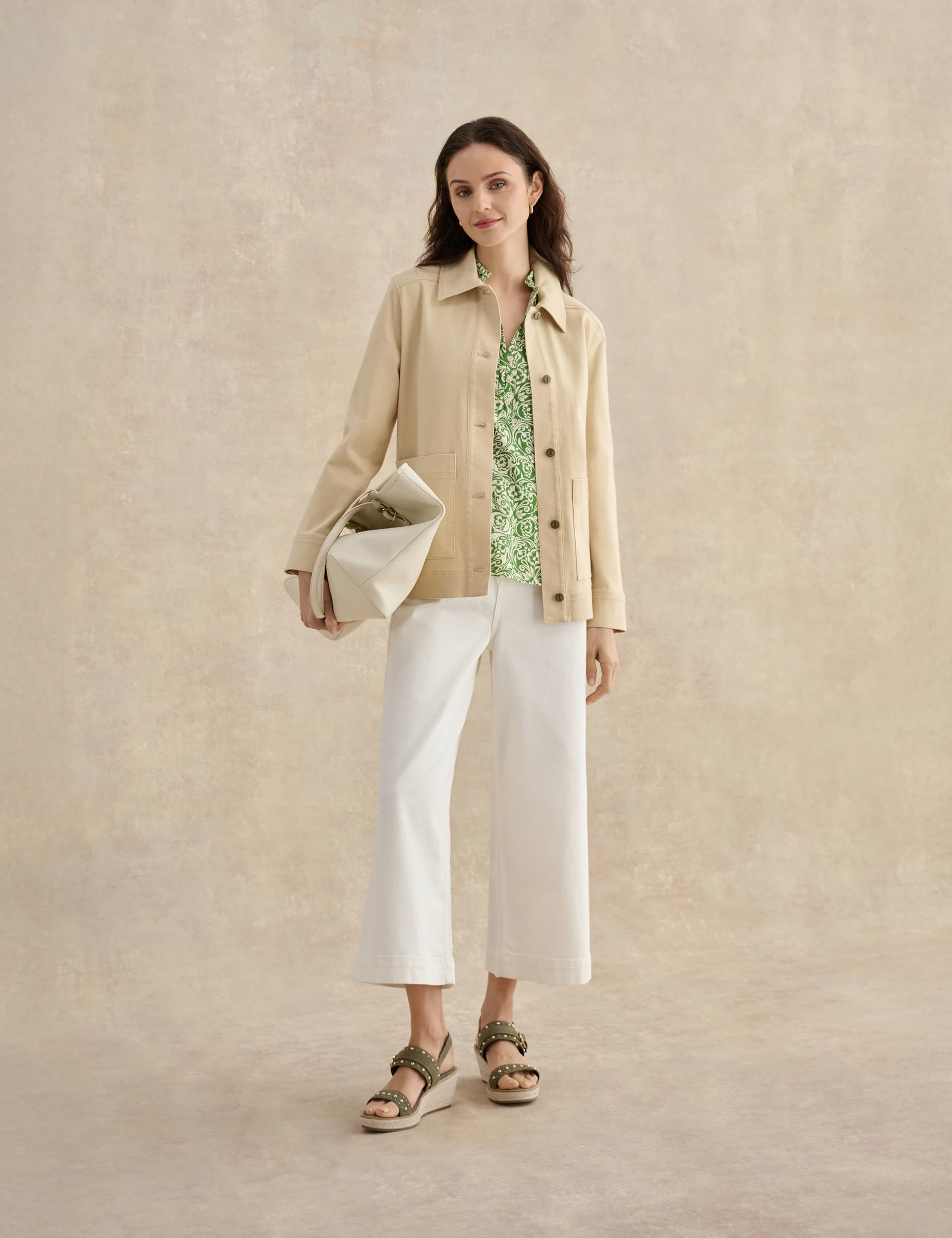 High Waisted Wide Leg Cropped Jeans 4 of 5