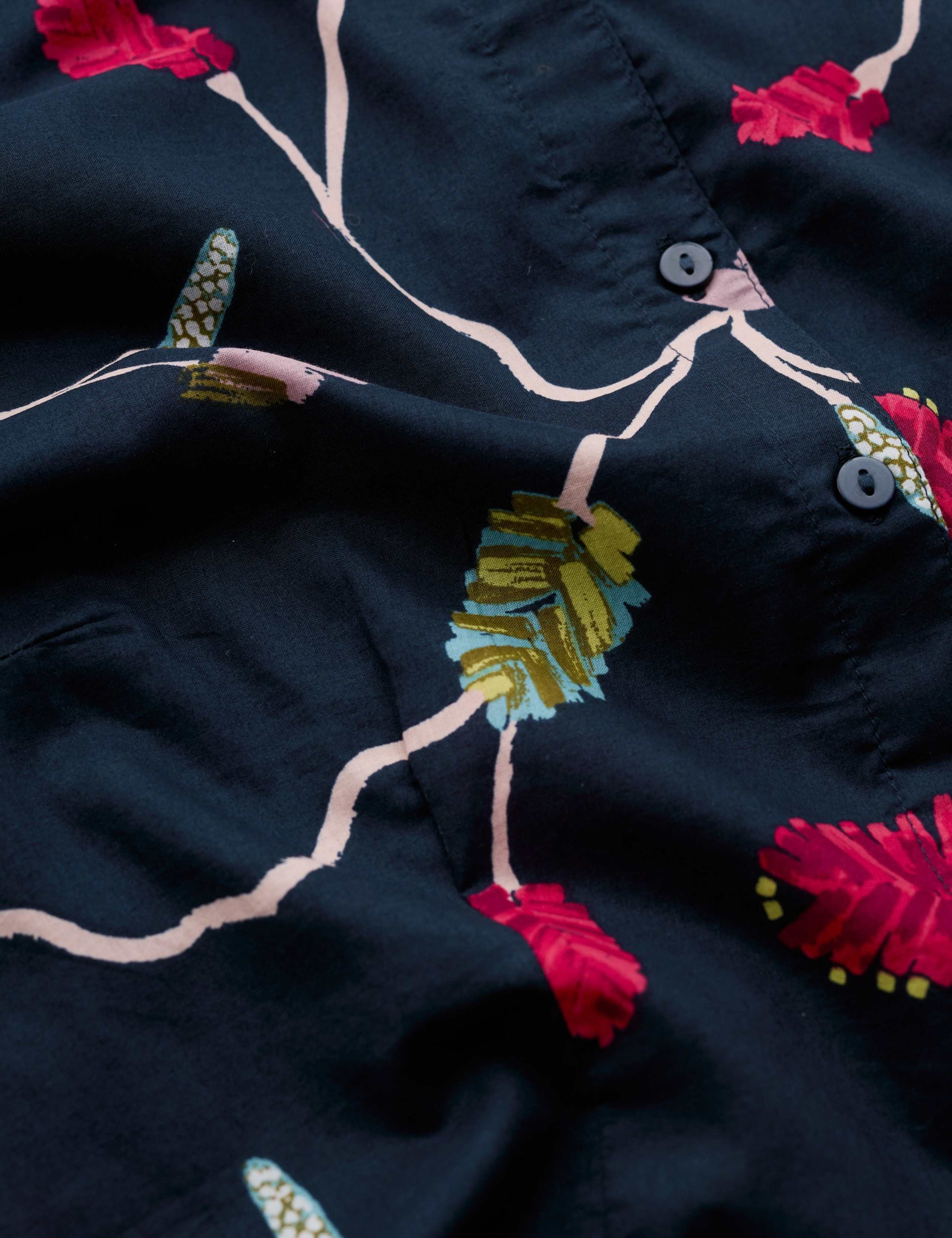 Pure Cotton Floral Collared Shirt 5 of 5