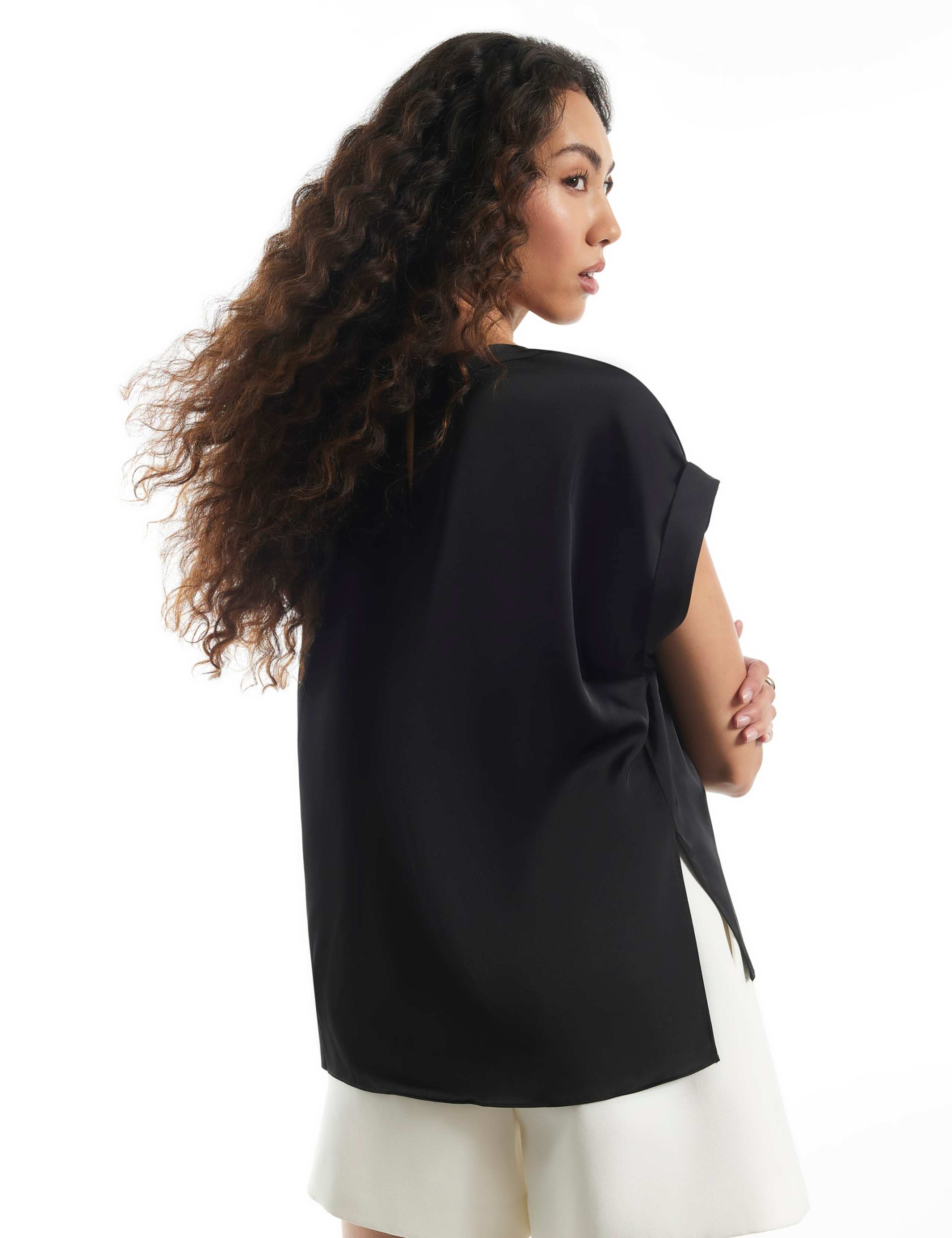 Satin Fitted T-Shirt 6 of 6