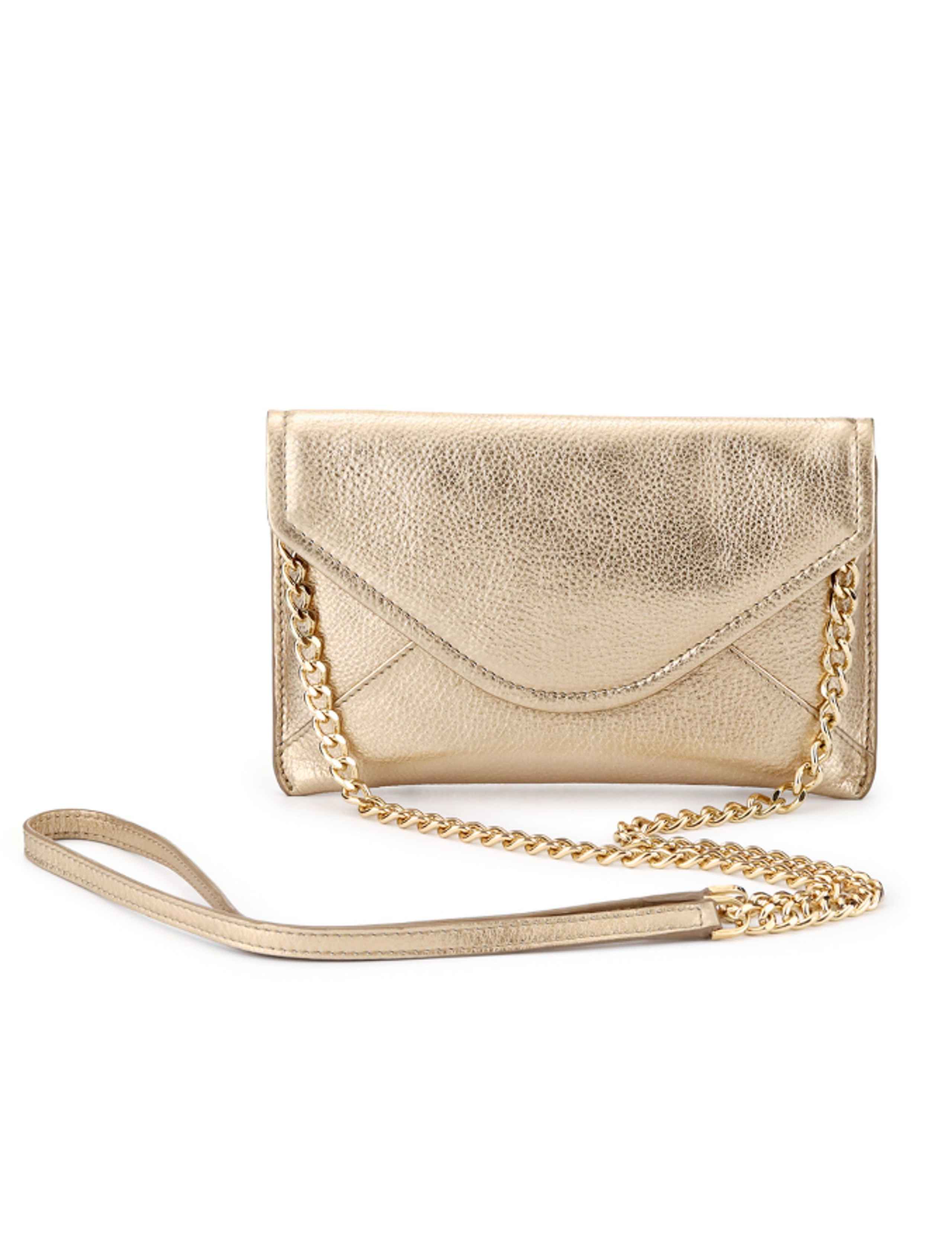 Leather Metallic Shoulder Bag 2 of 6