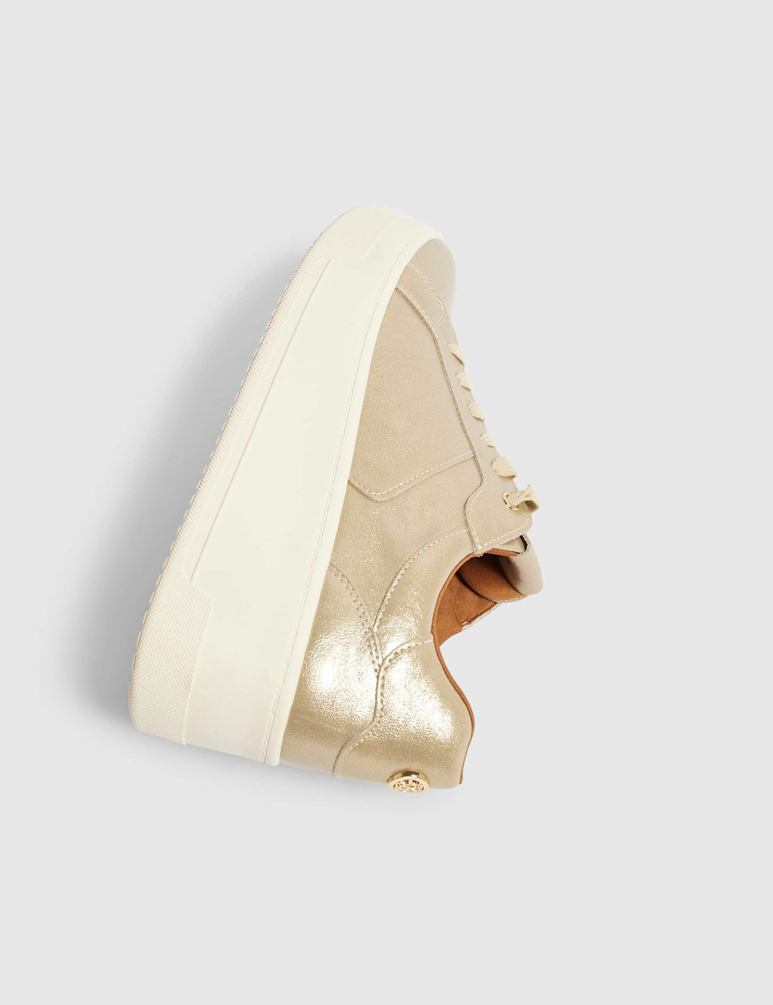 Metallic Lace Up Chunky Trainers 4 of 6