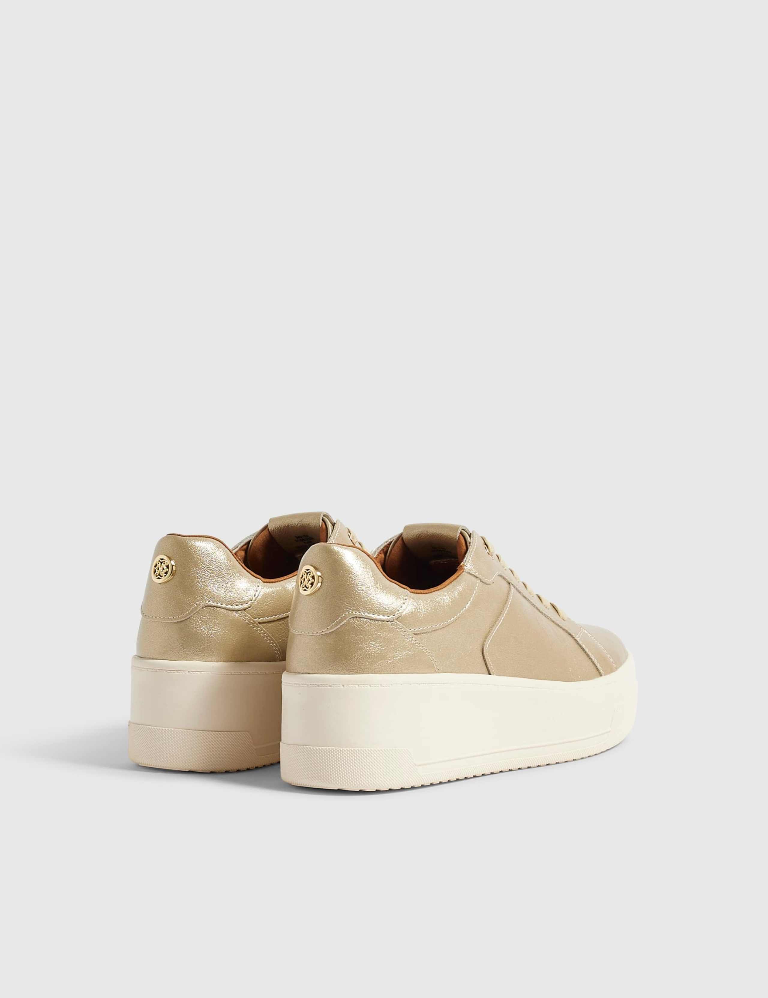 Metallic Lace Up Chunky Trainers 5 of 6