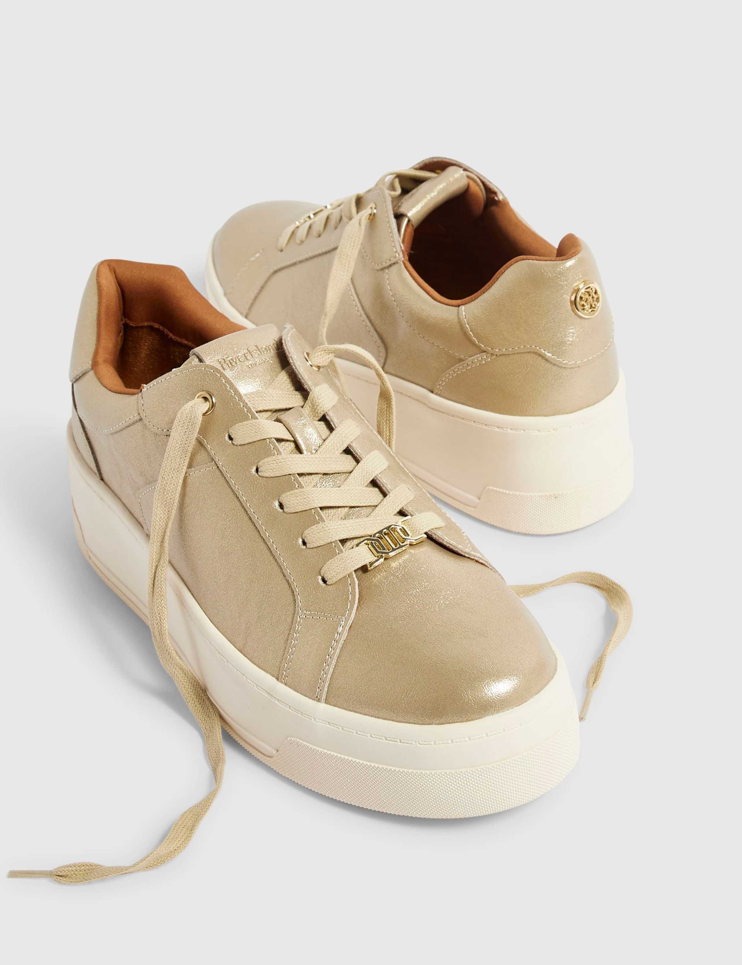Metallic Lace Up Chunky Trainers 6 of 6