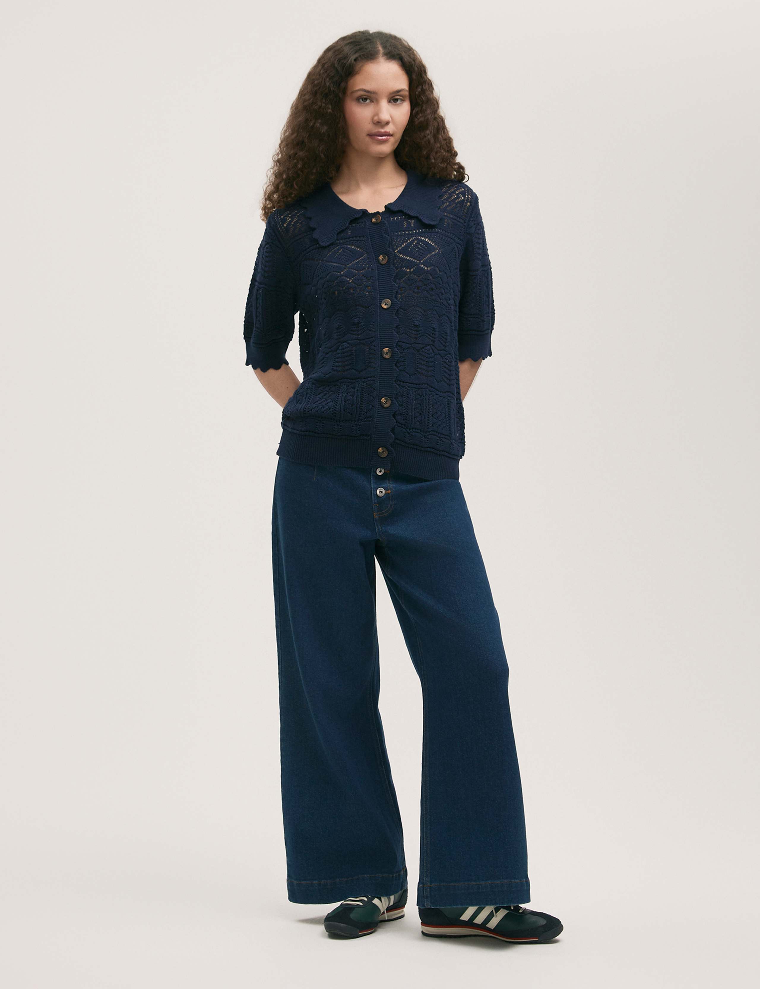 Pure Cotton Knitted Short Sleeve Cardigan 2 of 4