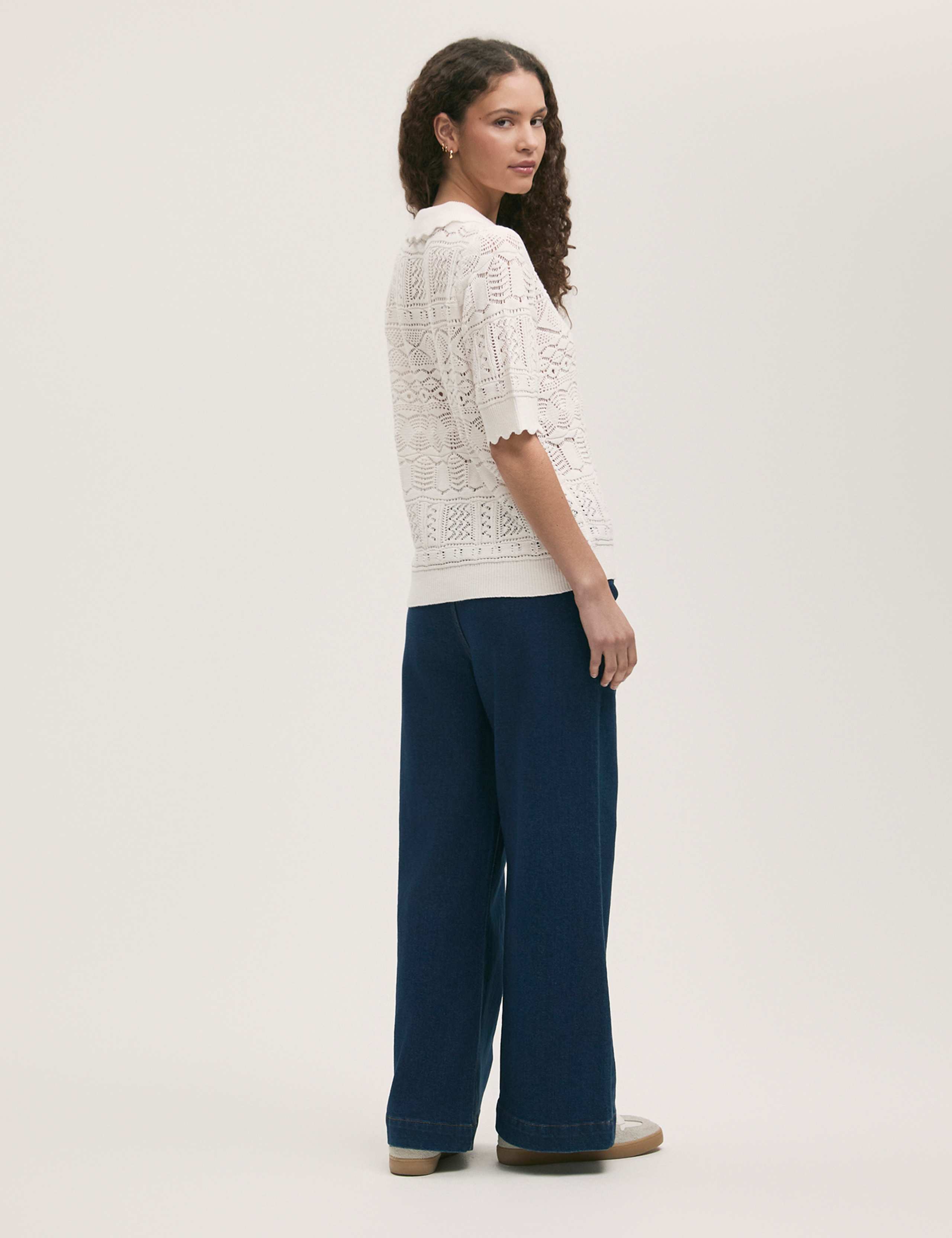 Pure Cotton Knitted Short Sleeve Cardigan 3 of 4