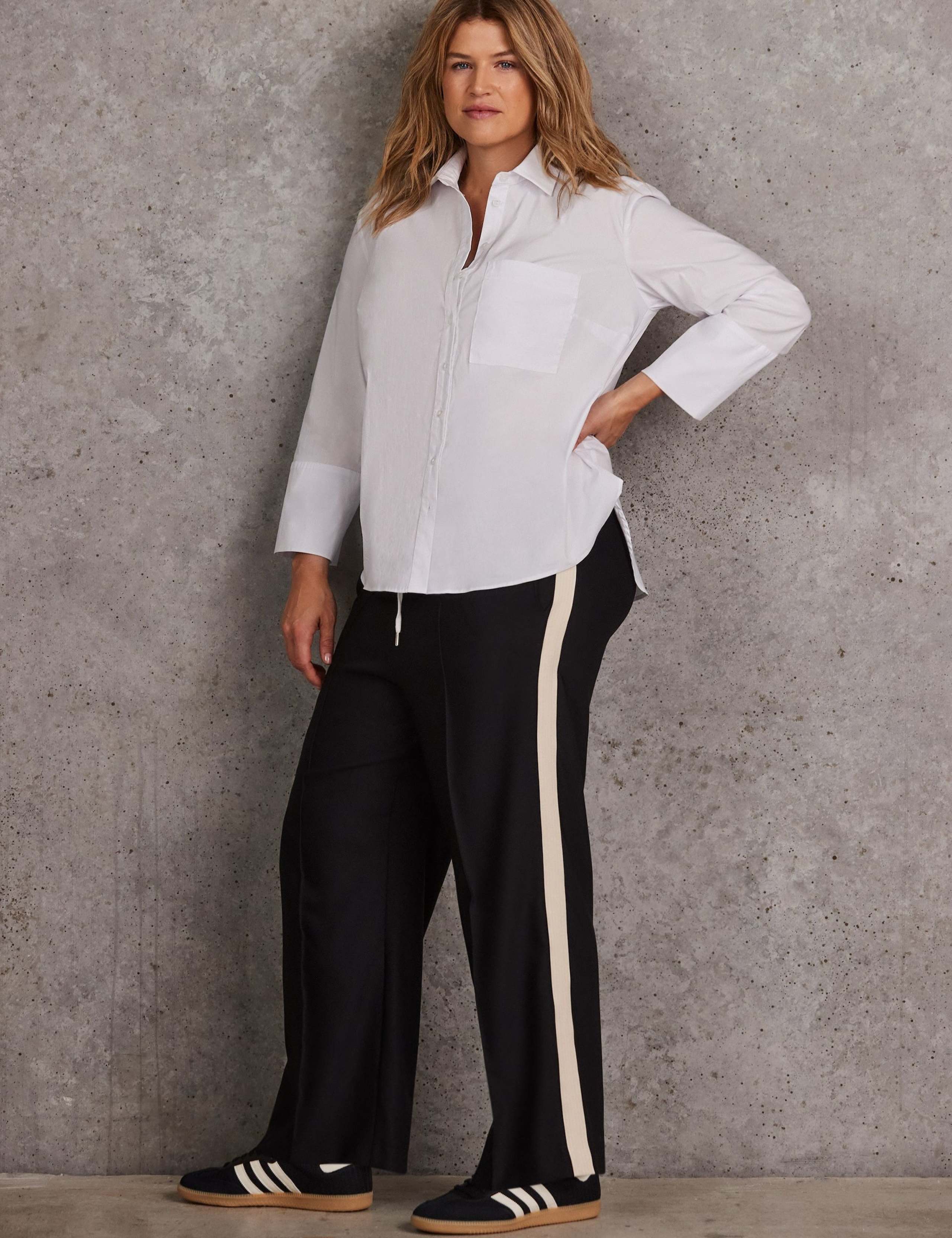Side Stripe Wide Leg Trousers 1 of 8