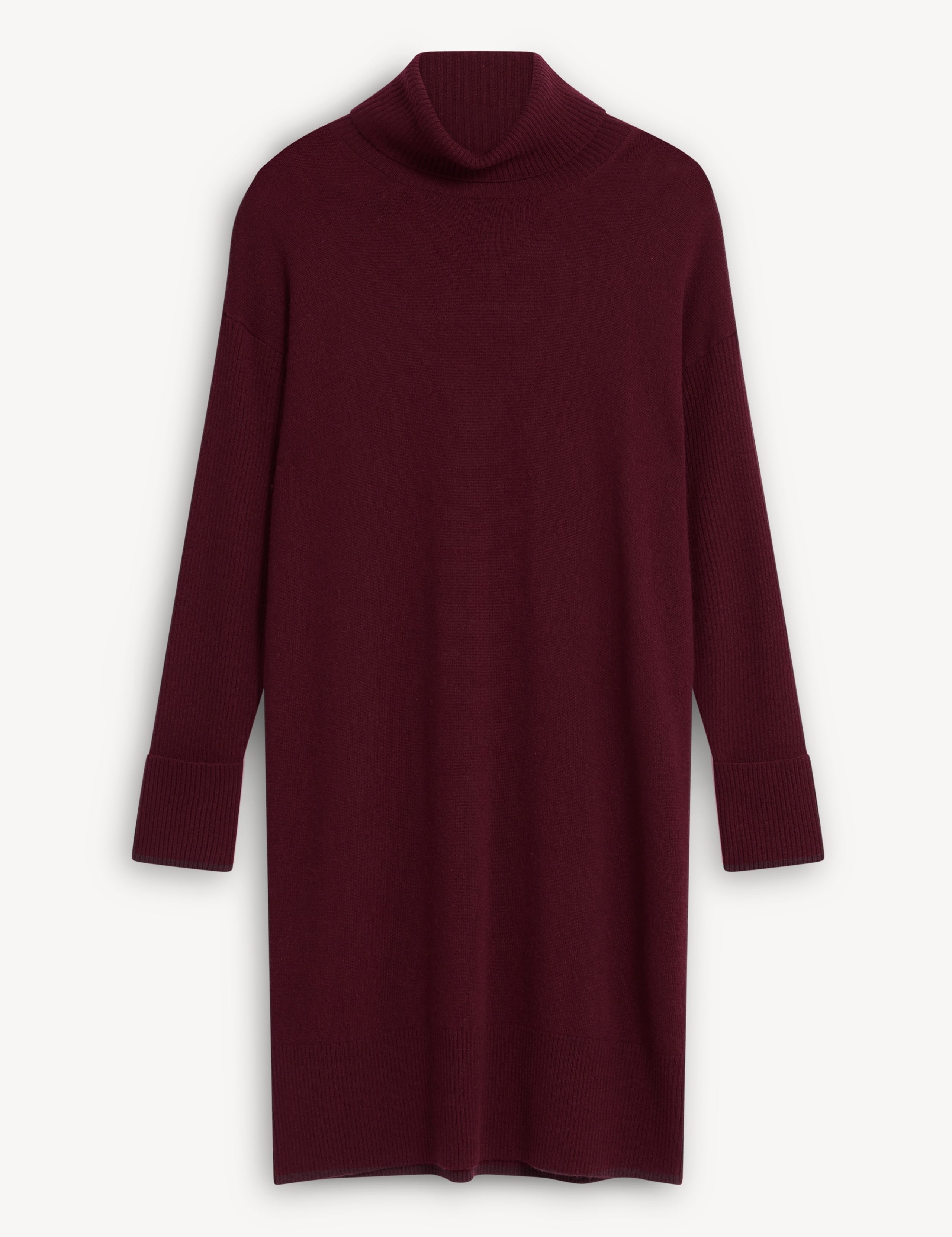 Merino Wool Blend High Neck Mini Knitted Dress 2 of 5