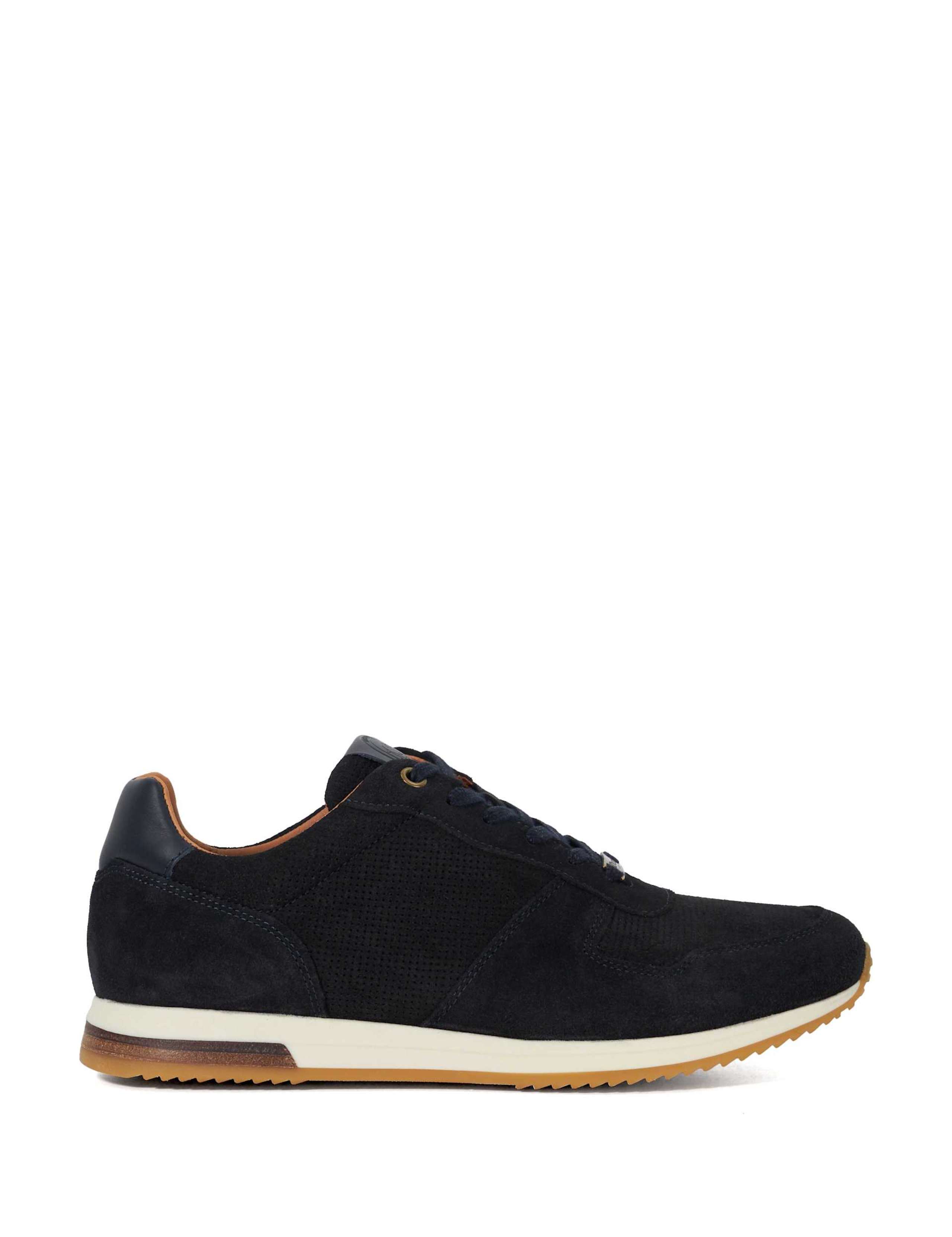Wide Fit Suede Lace Up Trainers 1 of 6