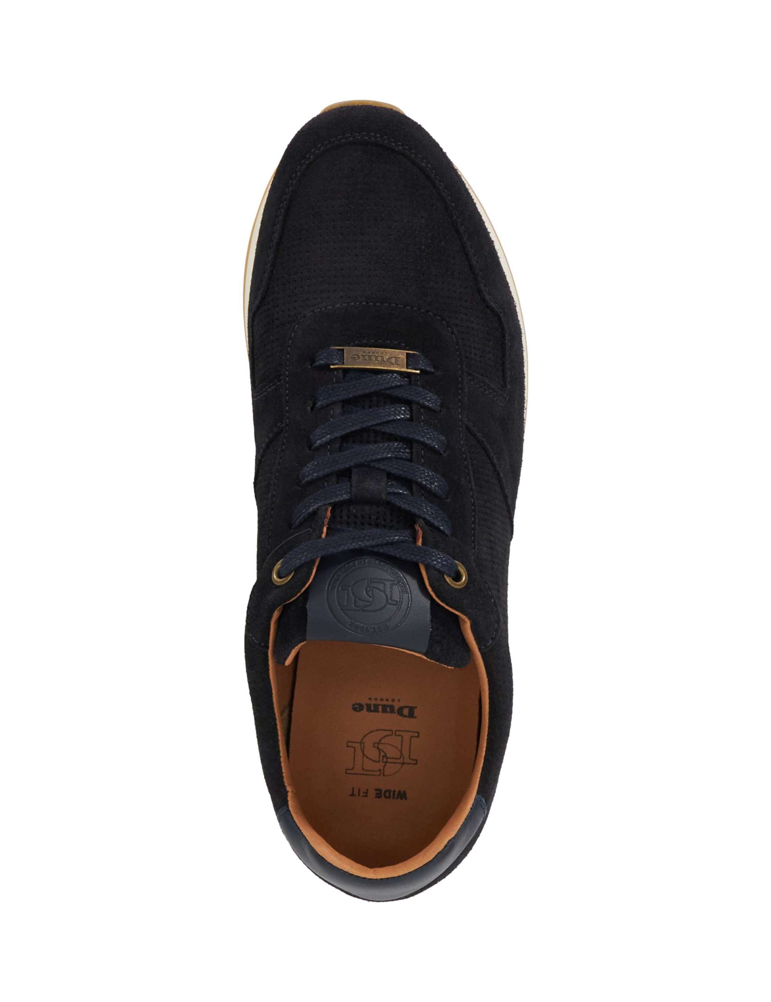 Wide Fit Suede Lace Up Trainers 3 of 6