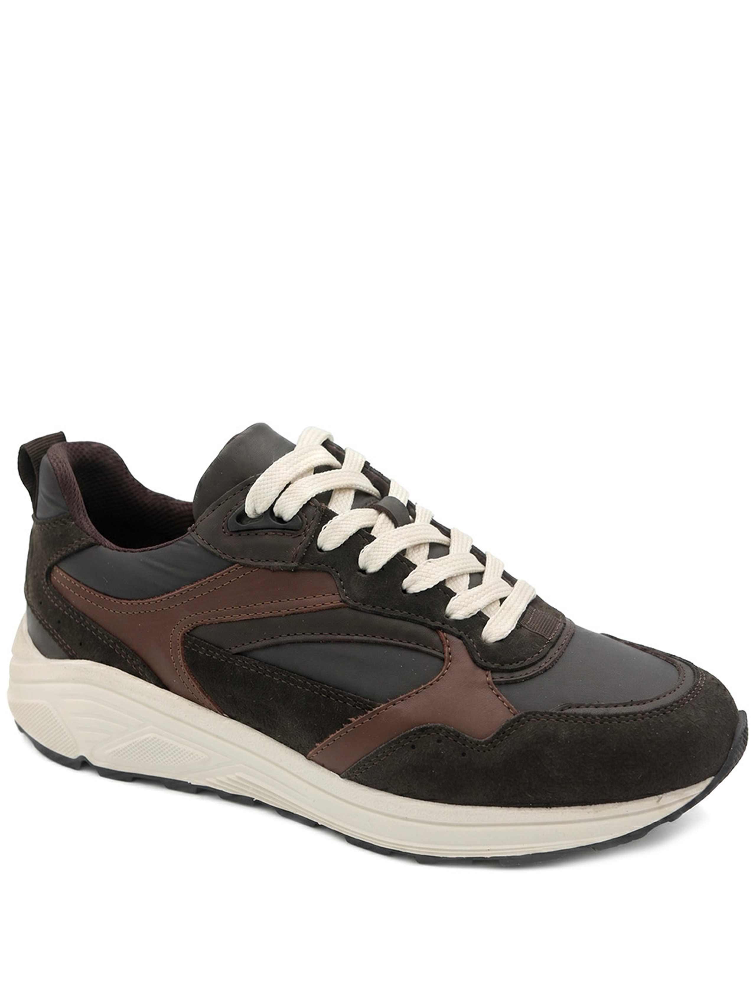 Leather Lace Up Wedge Trainers 3 of 6